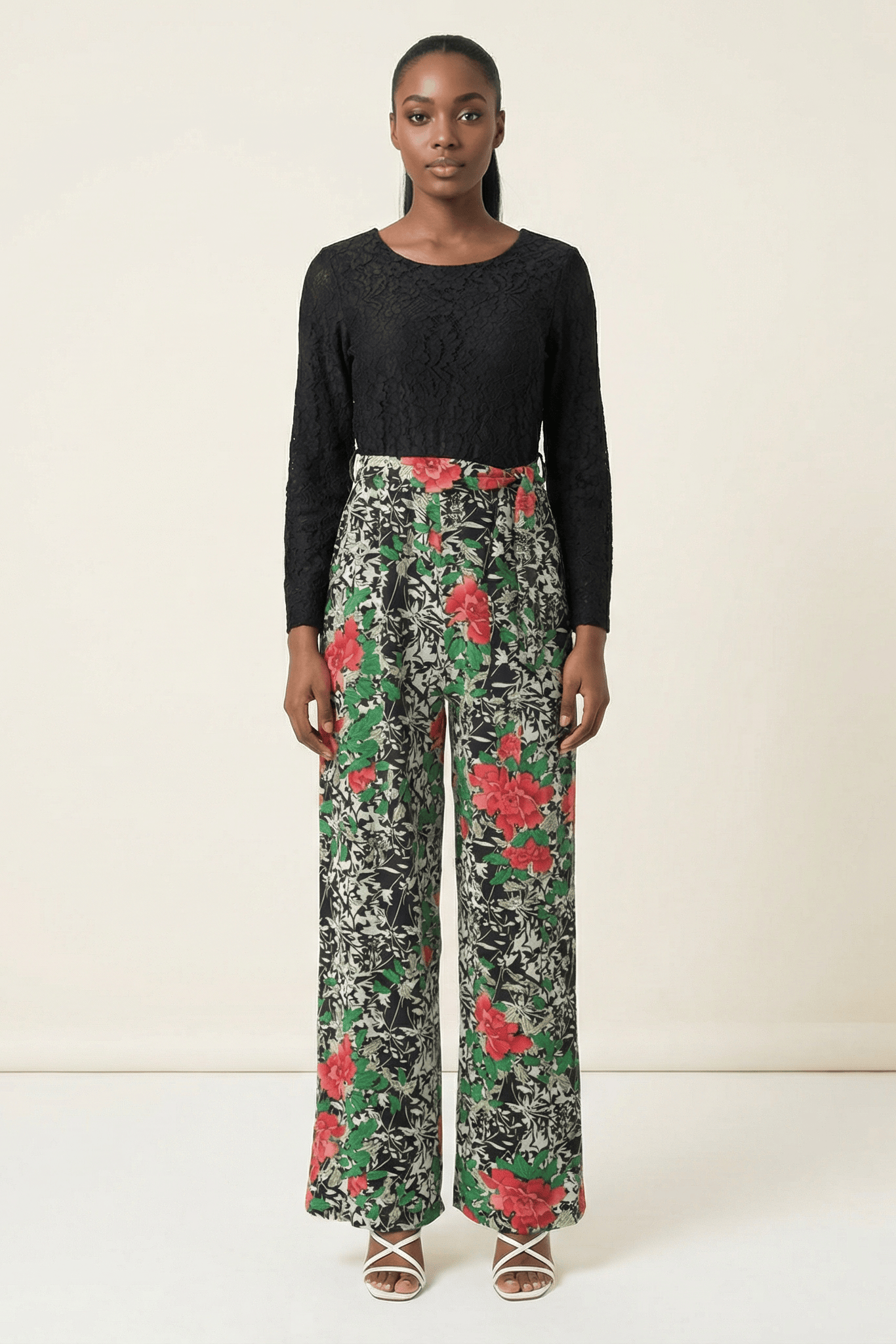 Black floral jumpsuits Kabayare