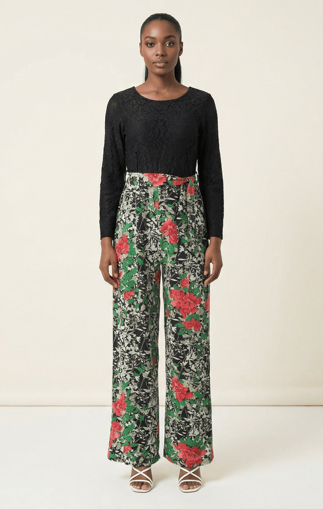 Black floral jumpsuits Kabayare