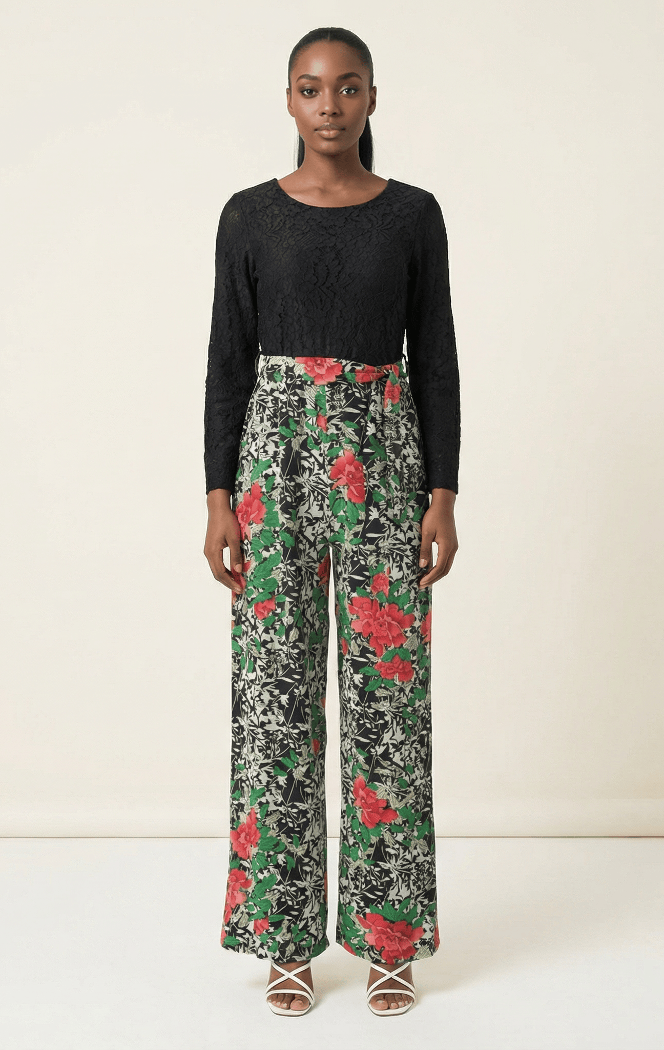 Black floral jumpsuits Kabayare