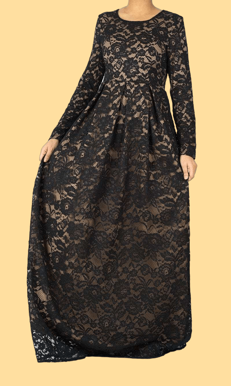 Black GARDEN LACE DRESS Kabayare