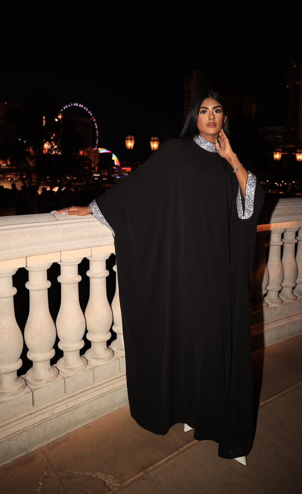 Black luxurious kaftan dress dirac Kabayare