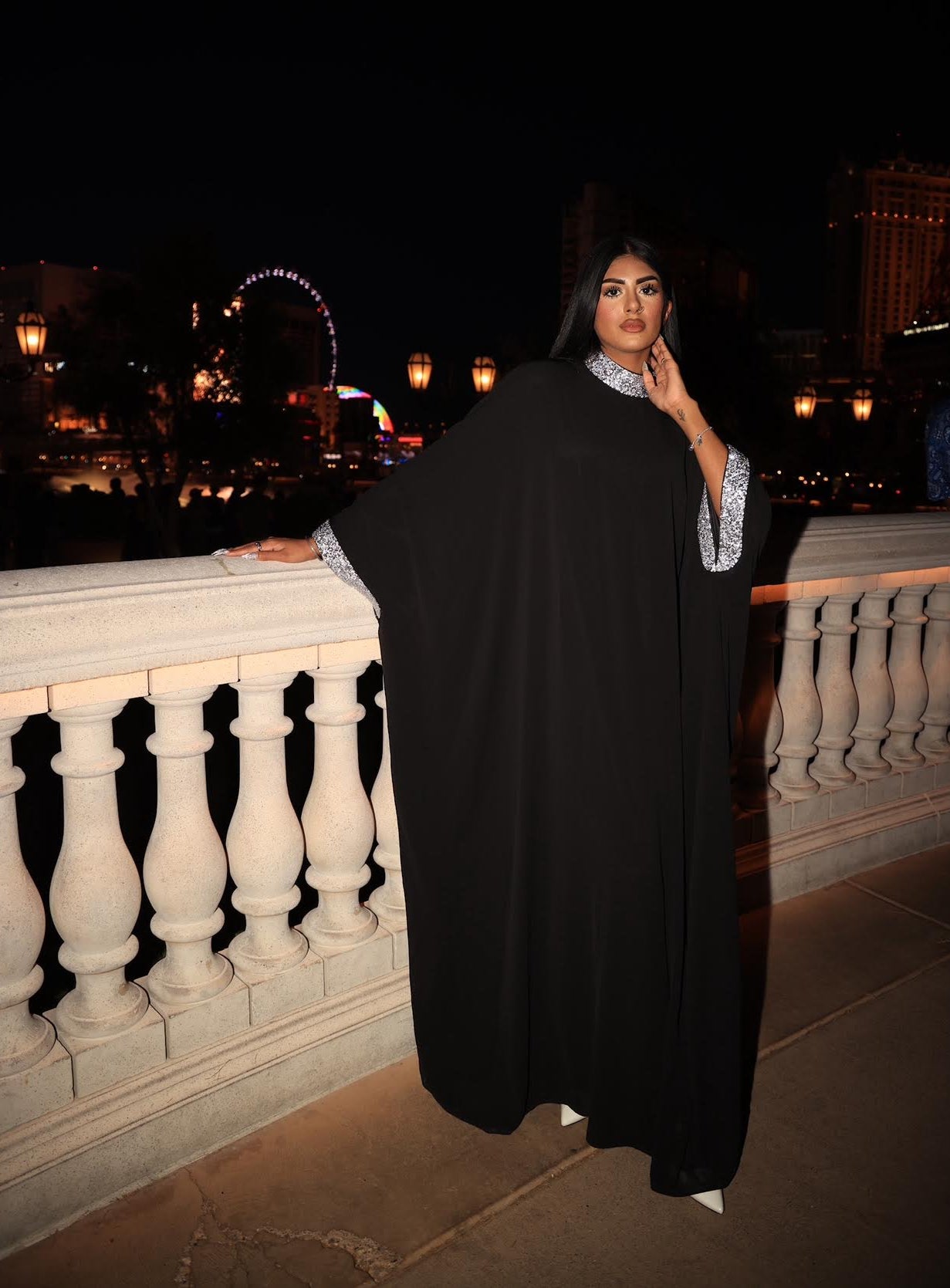 Black luxurious kaftan dress dirac Kabayare