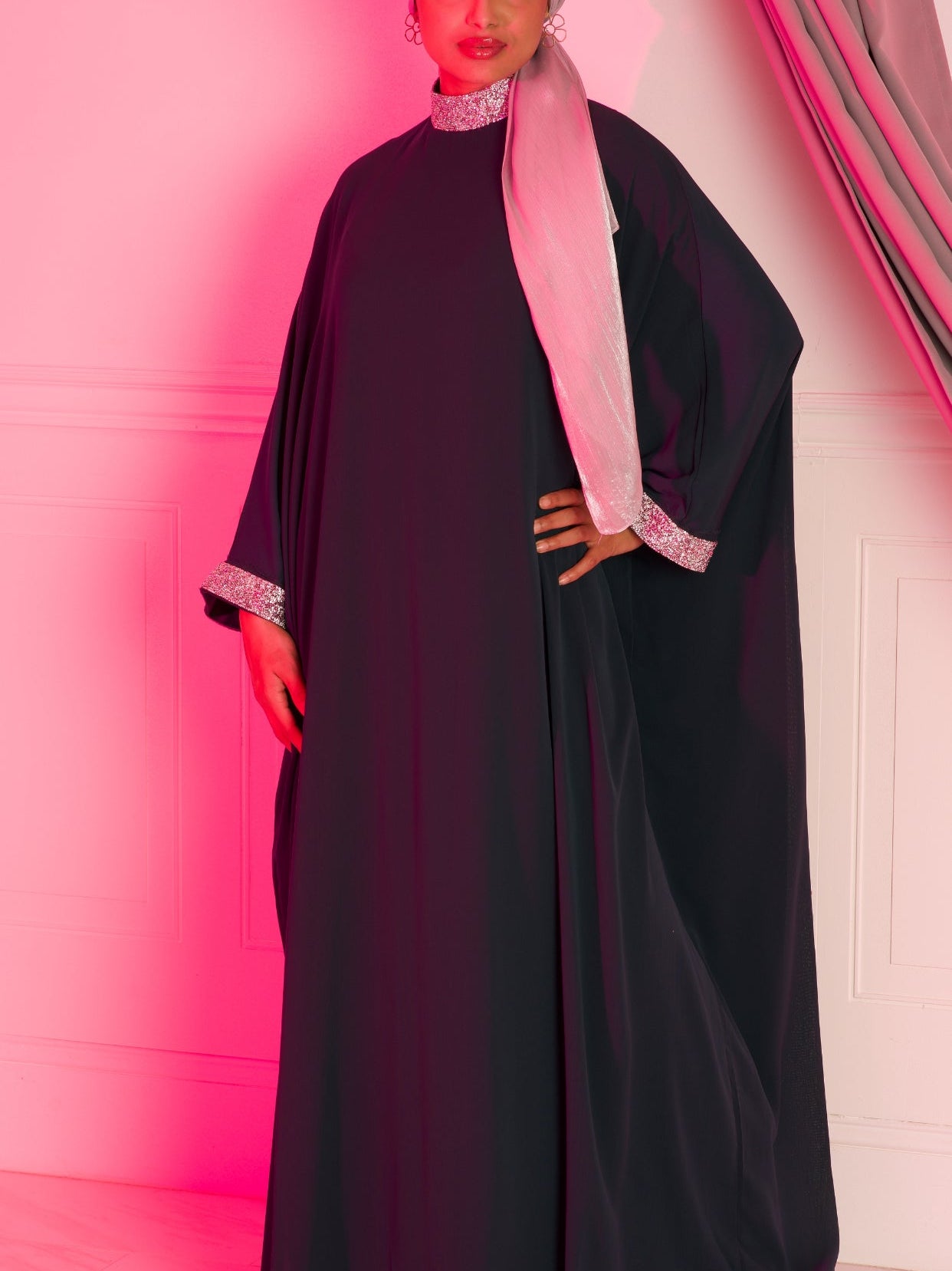 Black luxurious kaftan dress Kabayare