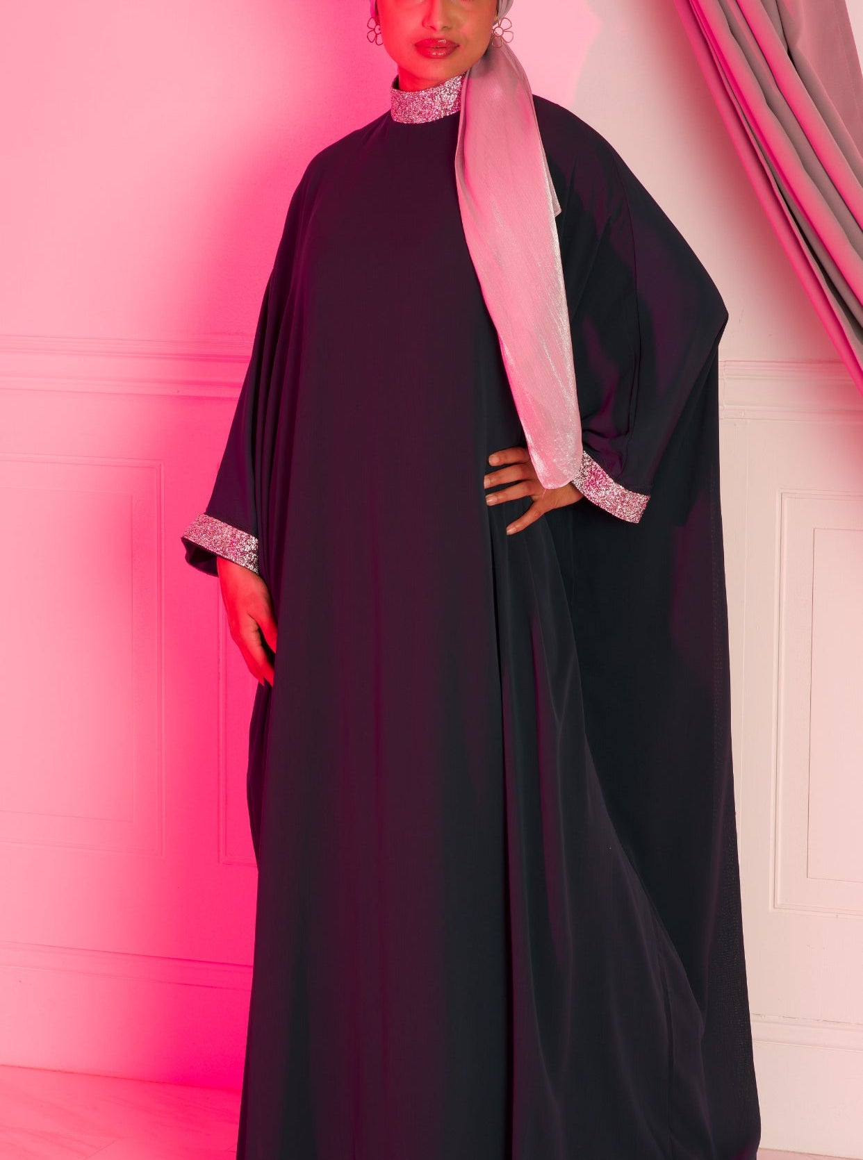 Black luxurious kaftan dress Kabayare