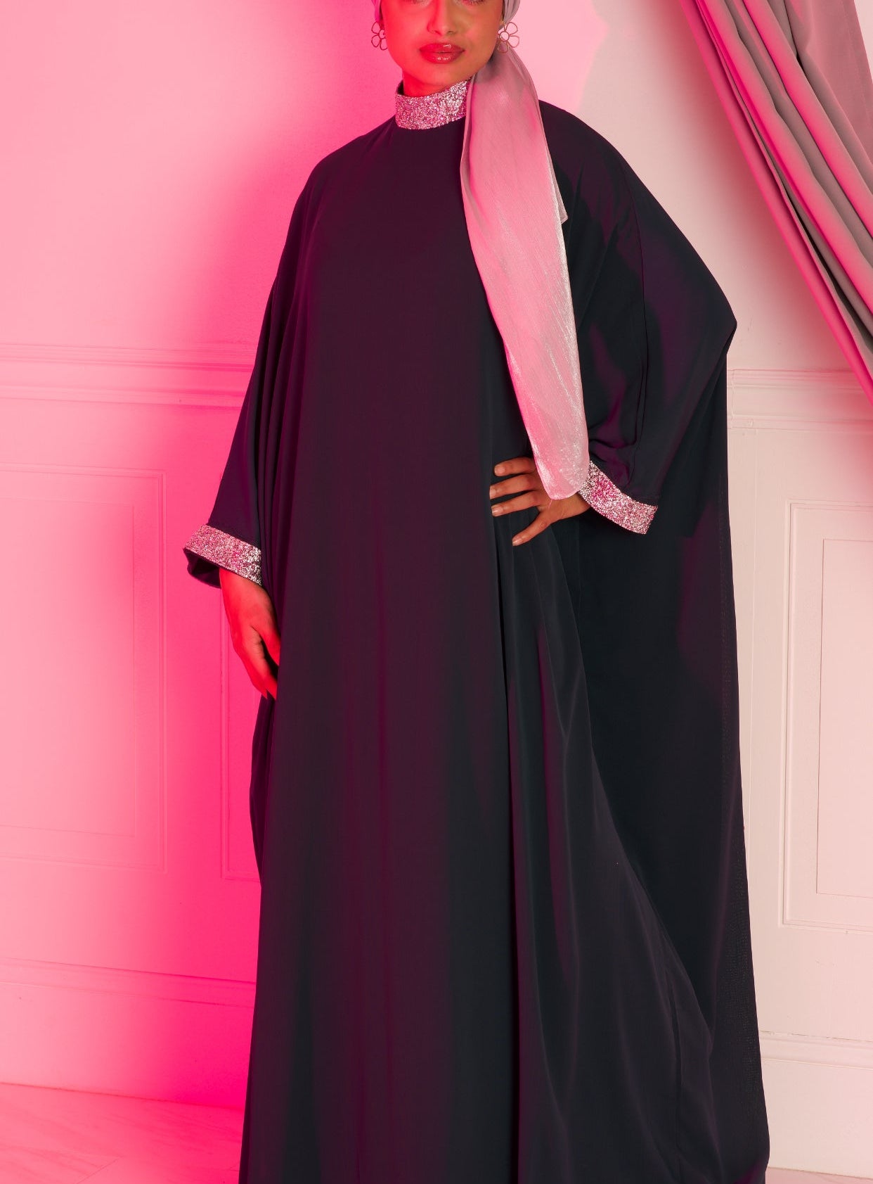 Black luxurious kaftan dress Kabayare