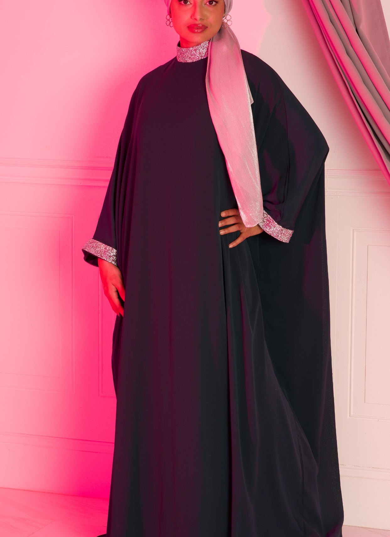 Black luxurious kaftan dress Kabayare