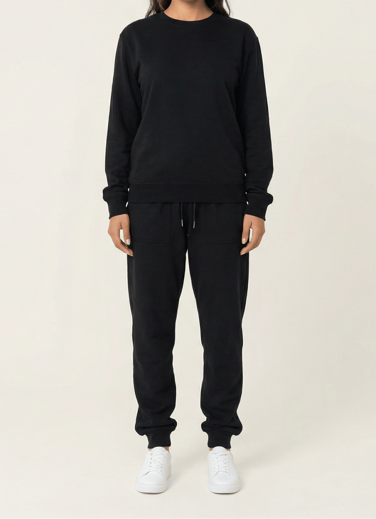 Black Pullover Sweatshirt matching set Kabayare