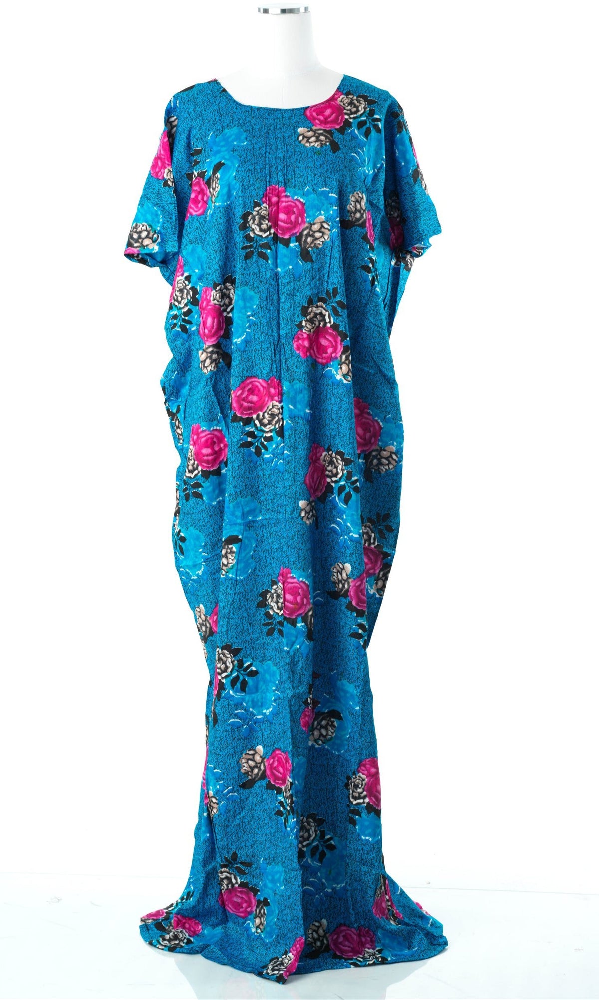 Blue with floral print bati dress Kabayare