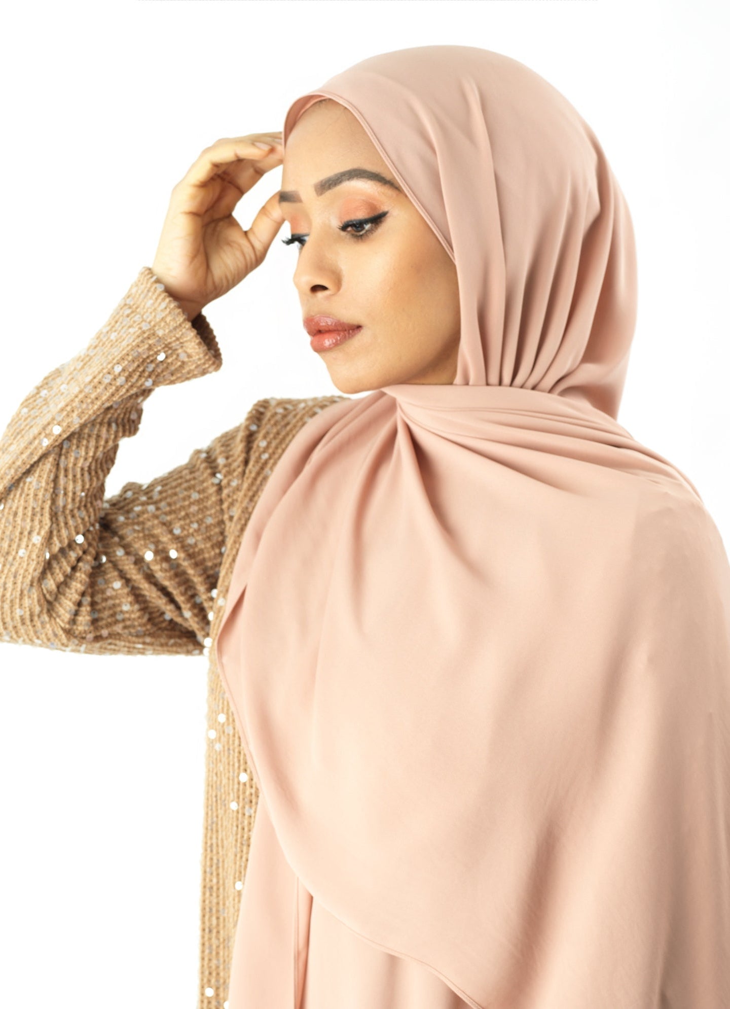 Blush Korean Chiffon hijab Kabayare