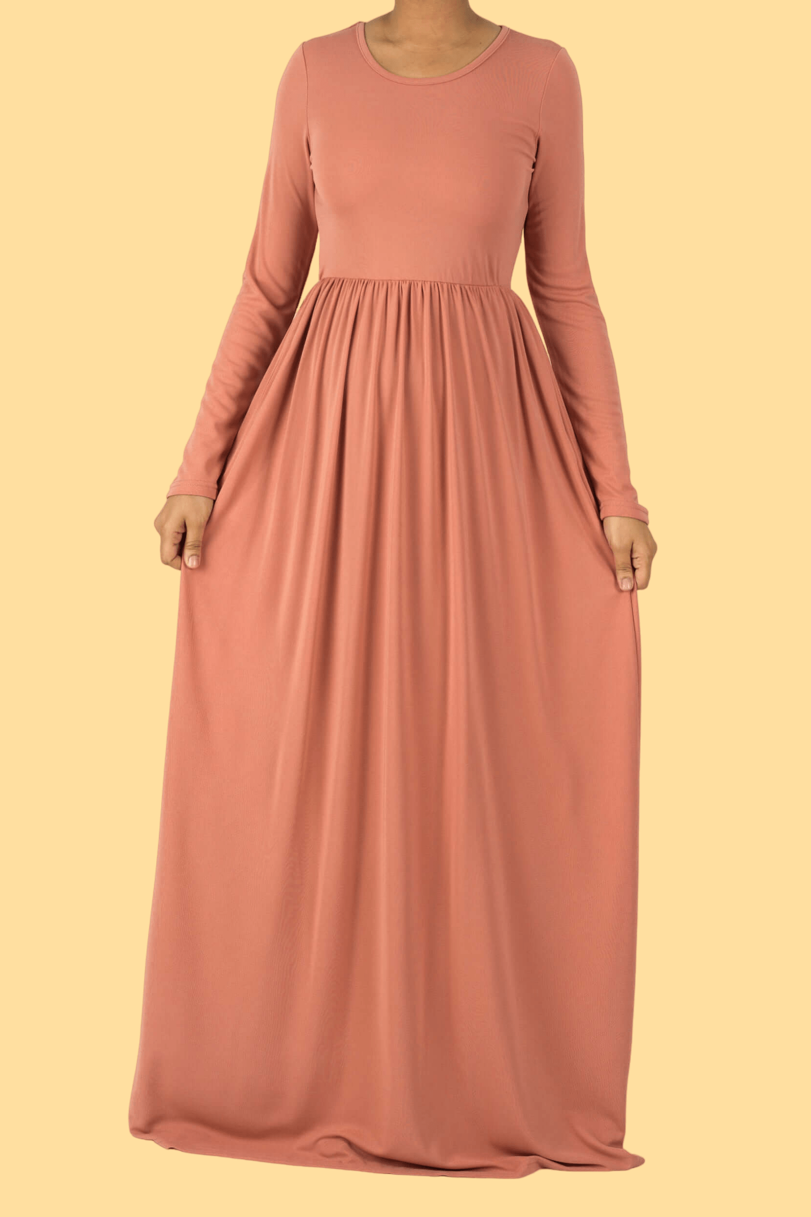 Blush Original Milk Silk modest Maxi Dress Kabayare