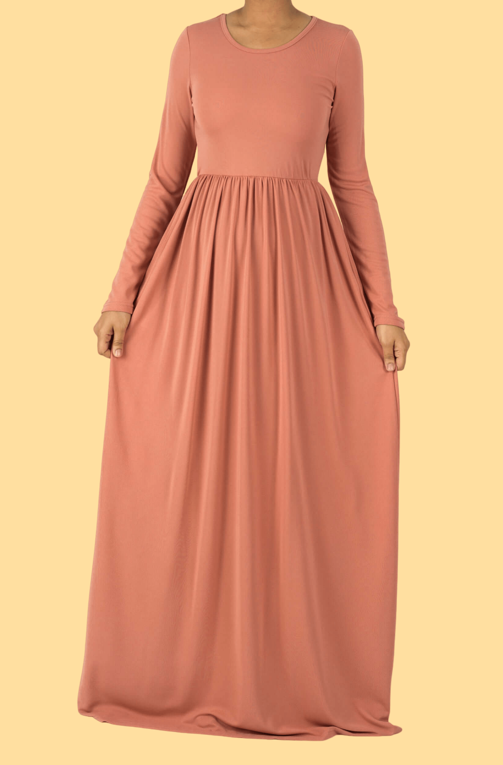 Blush Original Milk Silk modest Maxi Dress Kabayare