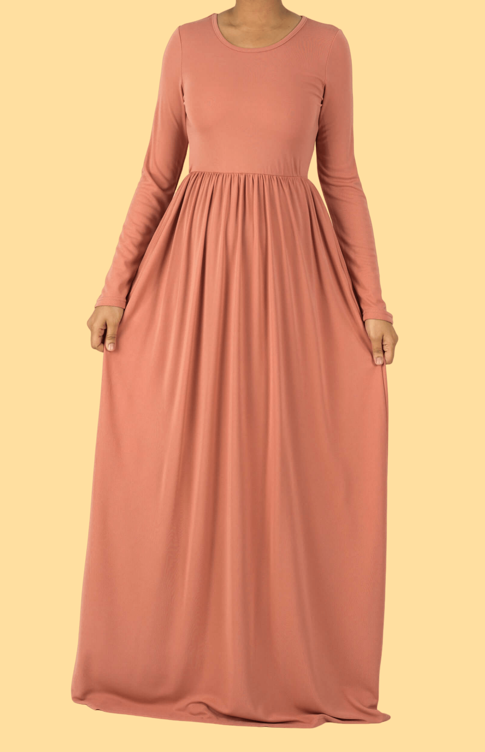 Blush Original Milk Silk modest Maxi Dress Kabayare