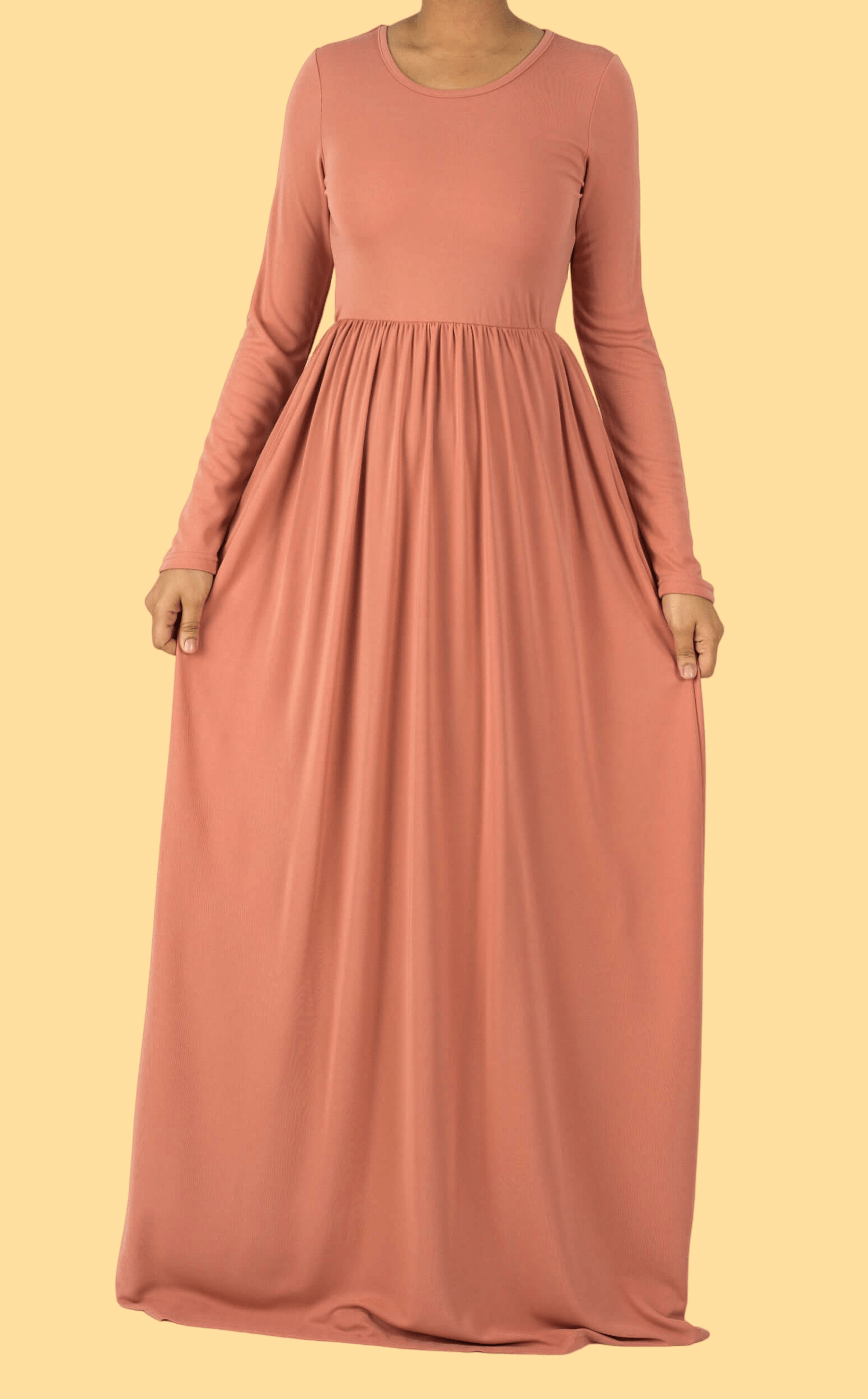 Blush Original Milk Silk modest Maxi Dress Kabayare
