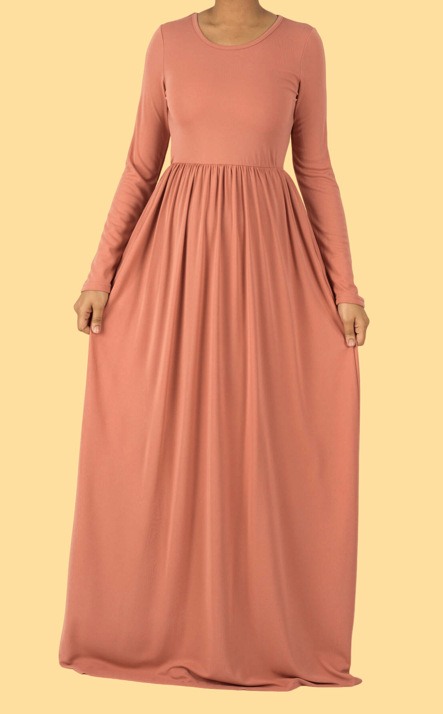Blush Original Milk Silk modest Maxi Dress Kabayare