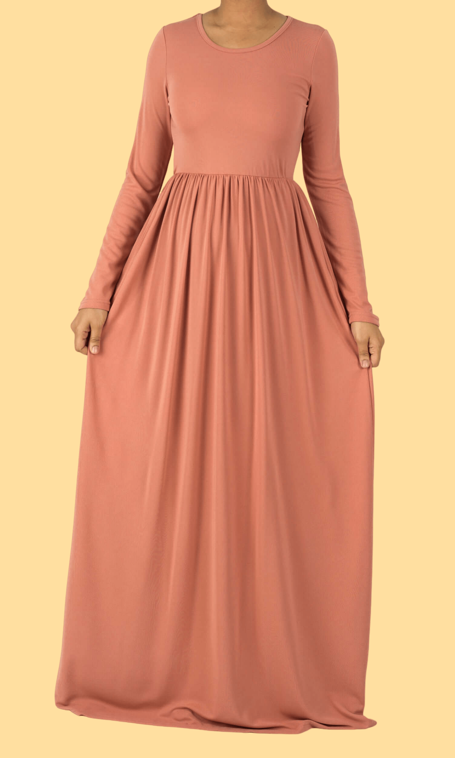 Blush Original Milk Silk modest Maxi Dress Kabayare