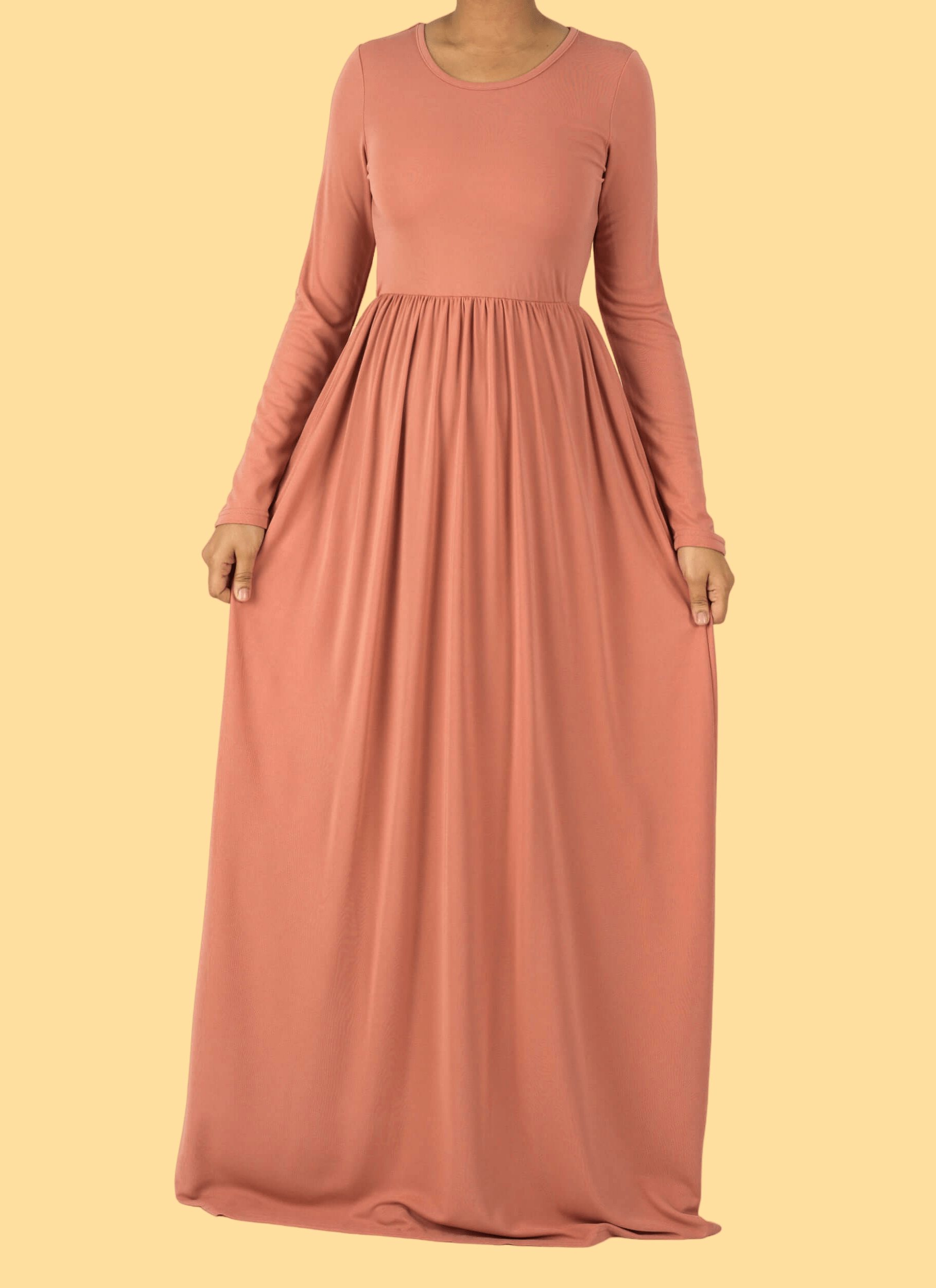 Blush Original Milk Silk modest Maxi Dress Kabayare