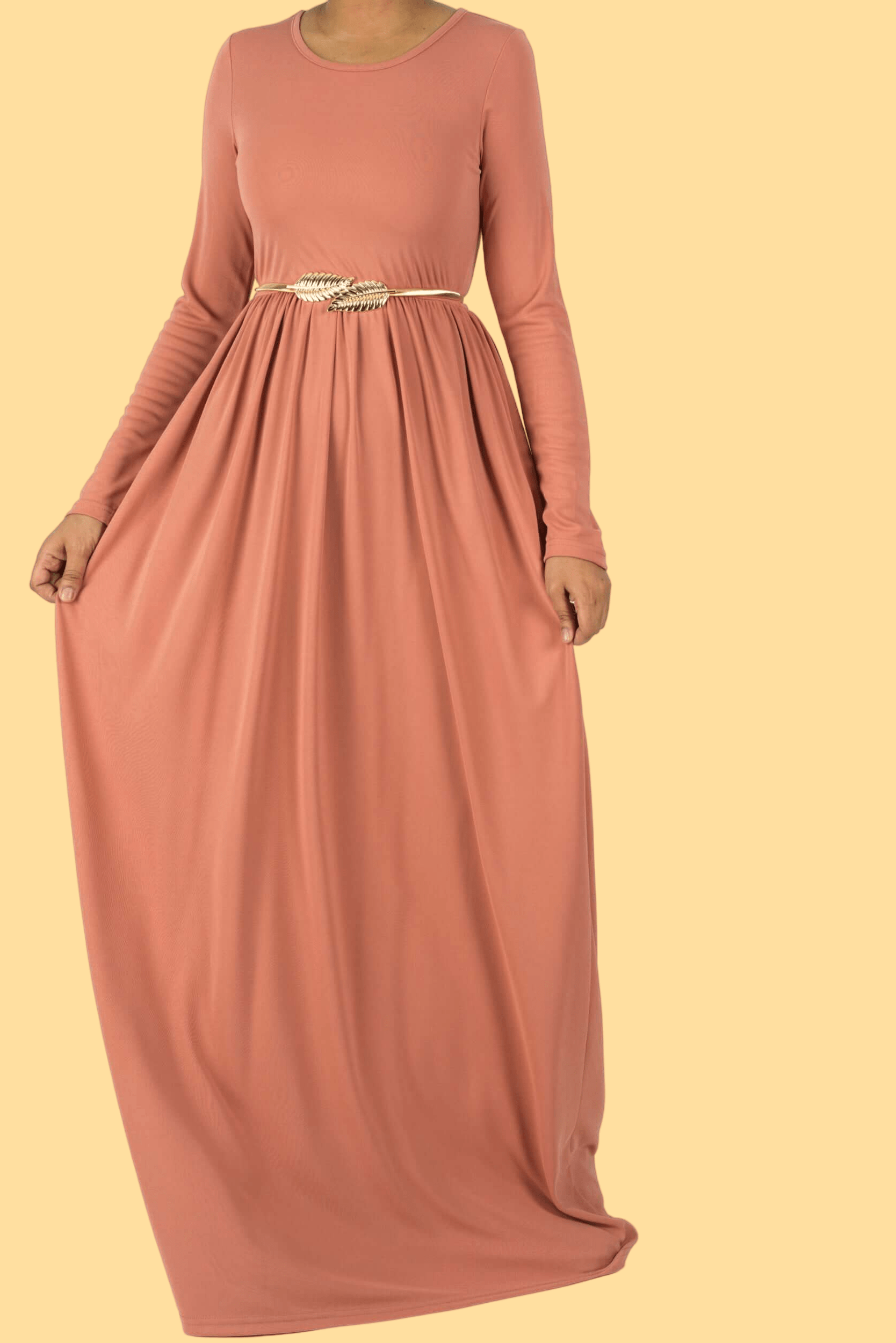 Blush Original Milk Silk modest Maxi Dress Kabayare