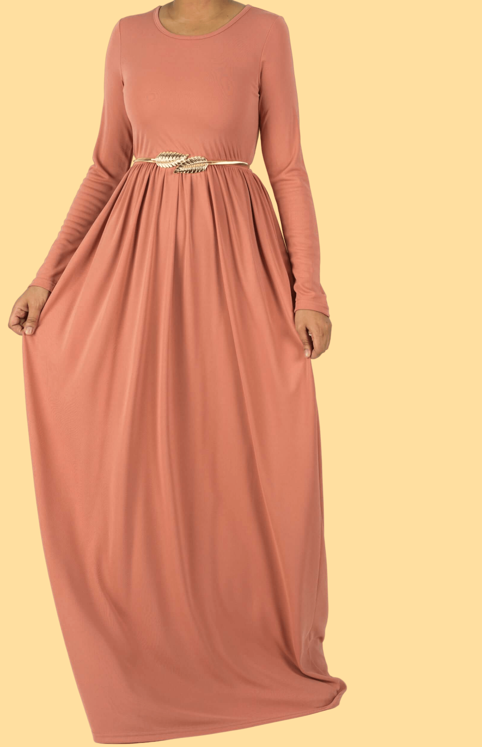 Blush Original Milk Silk modest Maxi Dress Kabayare