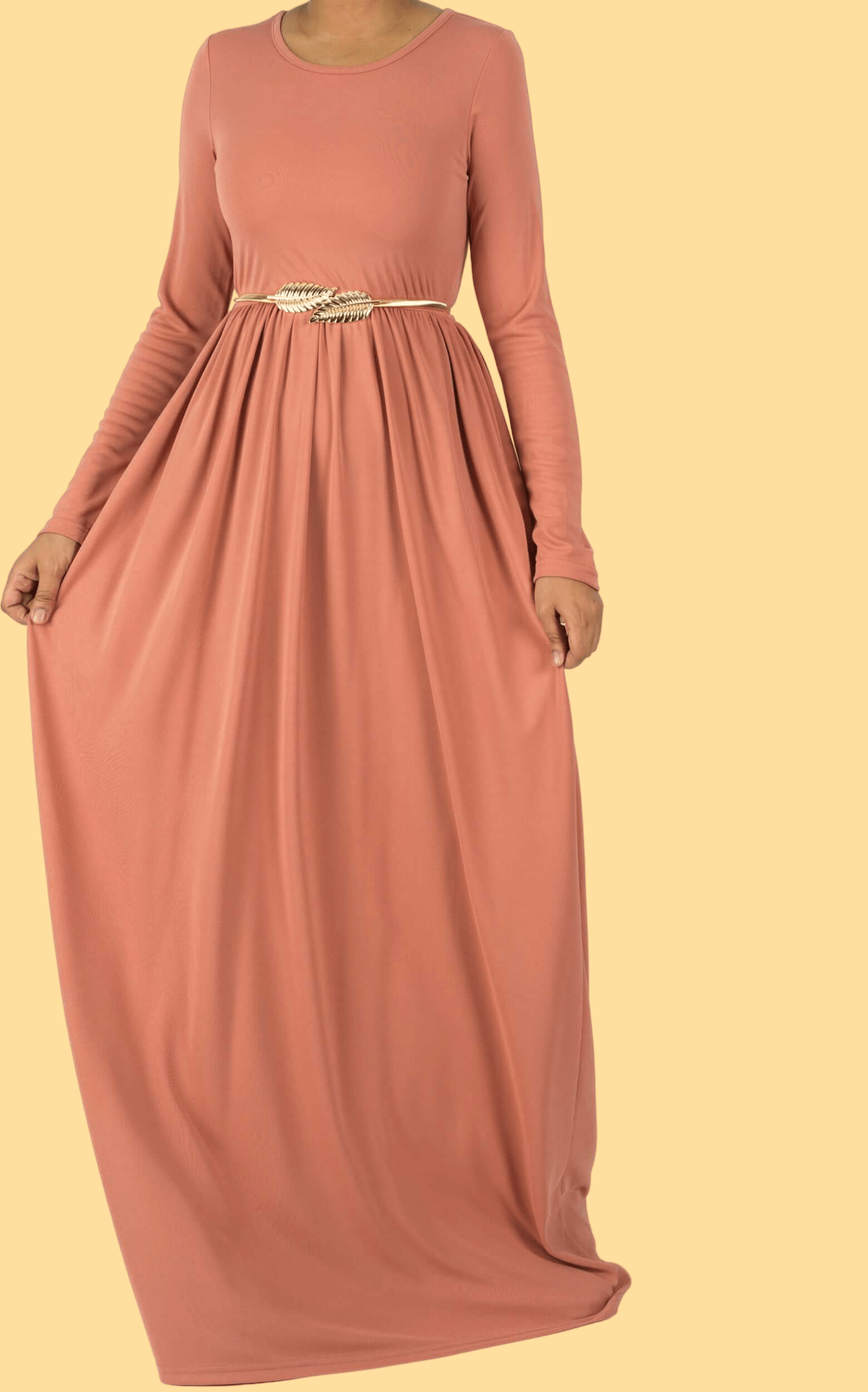 Blush Original Milk Silk modest Maxi Dress Kabayare