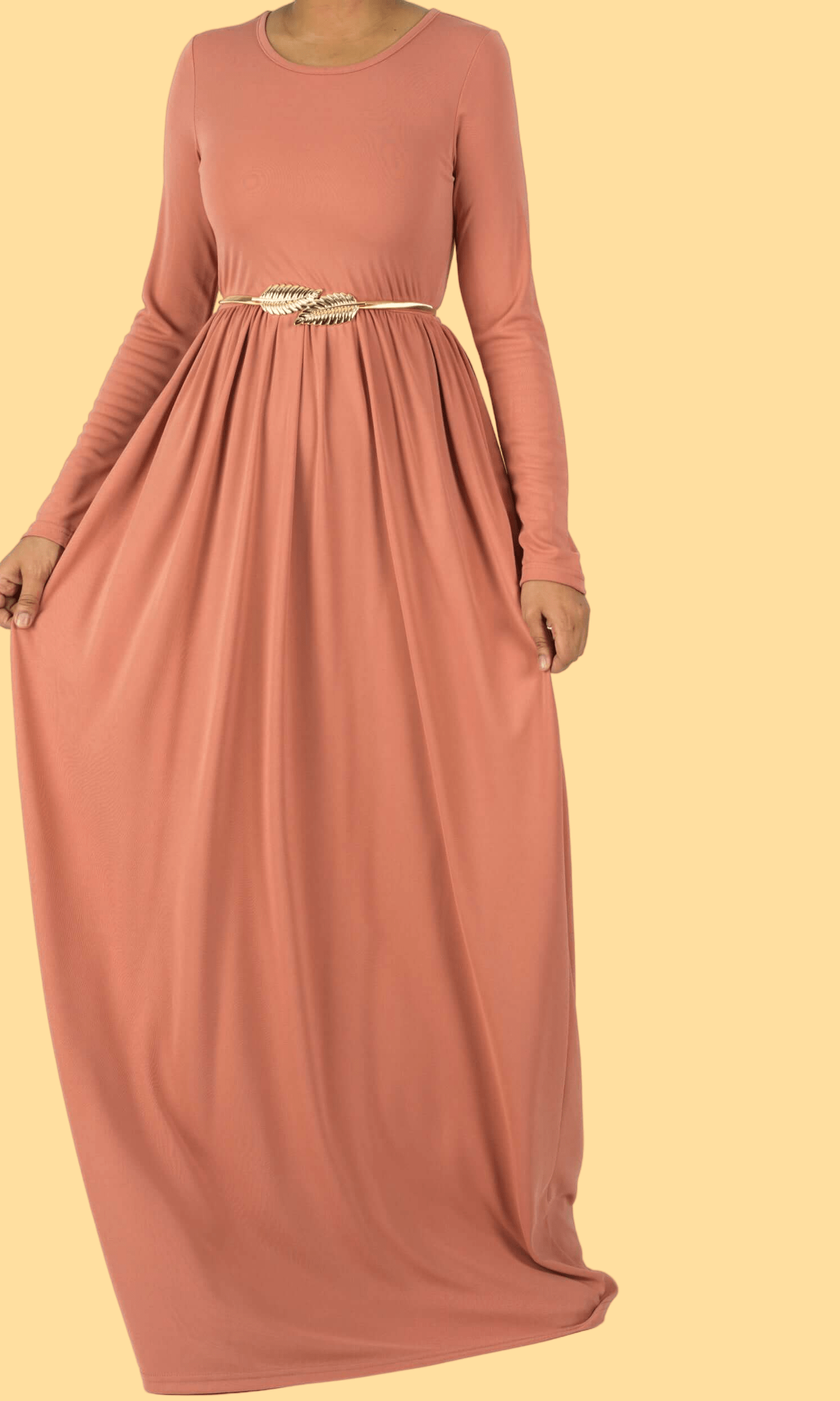 Blush Original Milk Silk modest Maxi Dress Kabayare