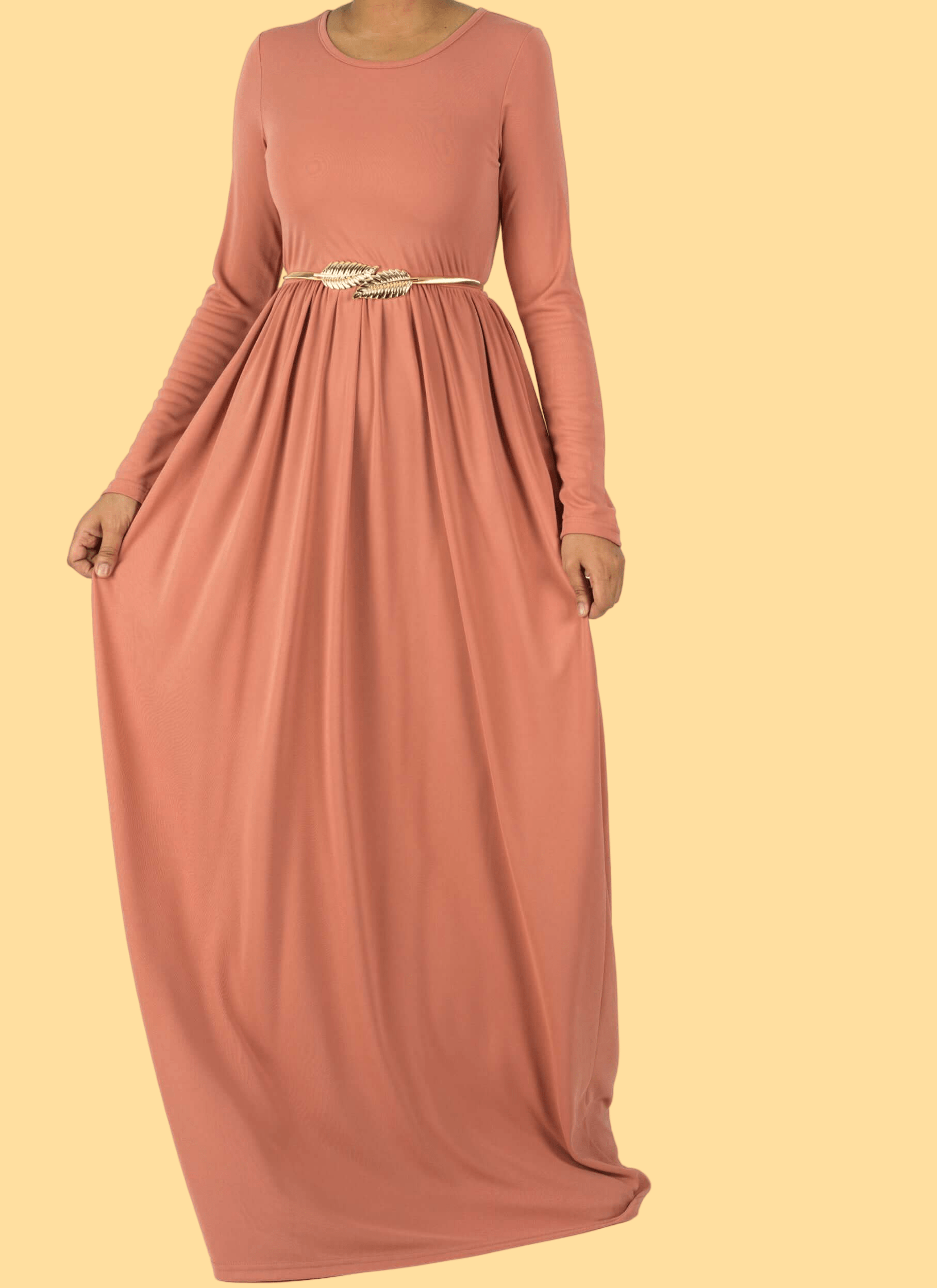 Blush Original Milk Silk modest Maxi Dress Kabayare