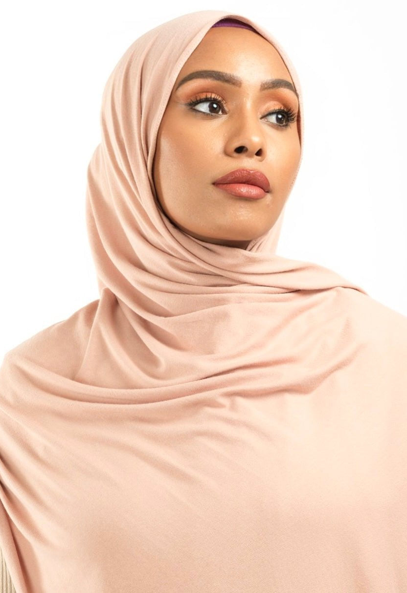 Blush Premium jersey hijab Kabayare