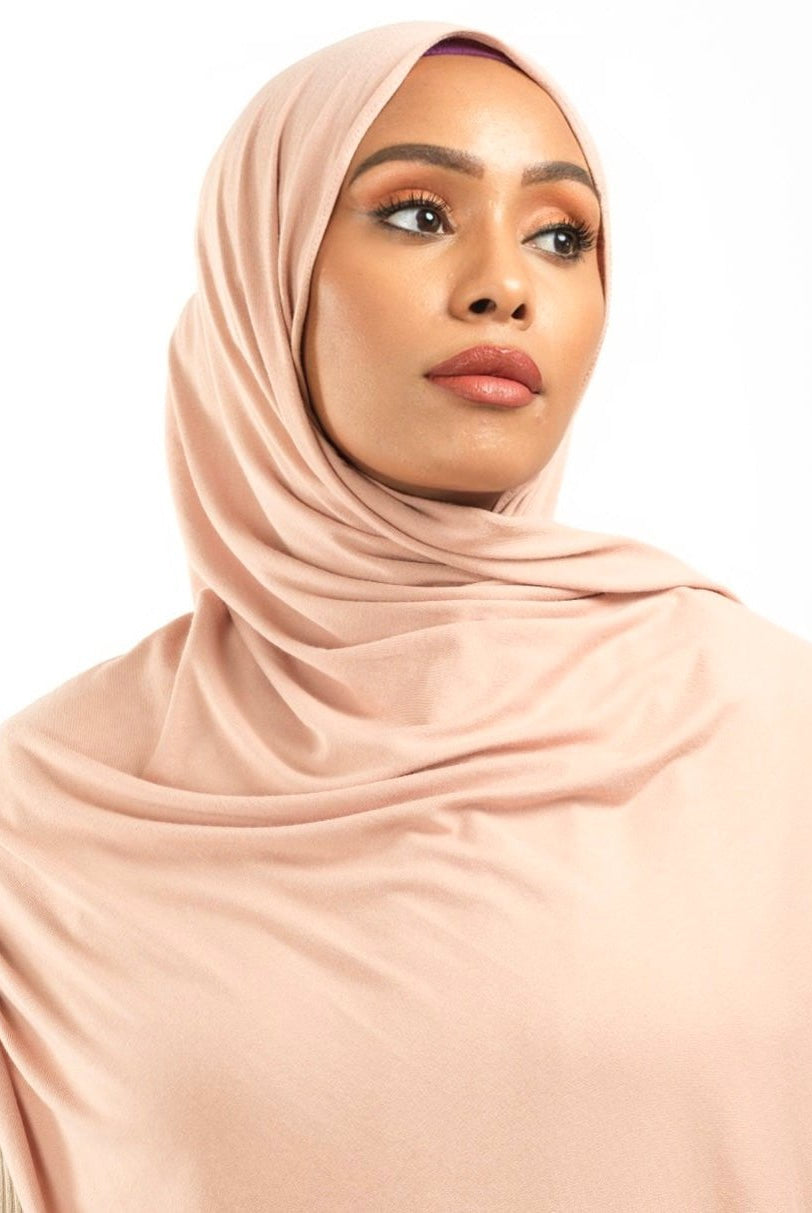 Blush Premium jersey hijab Kabayare