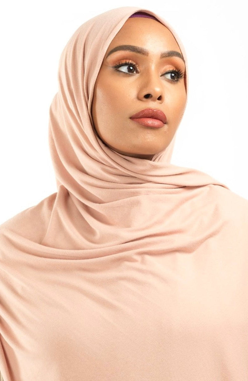 Blush Premium jersey hijab Kabayare