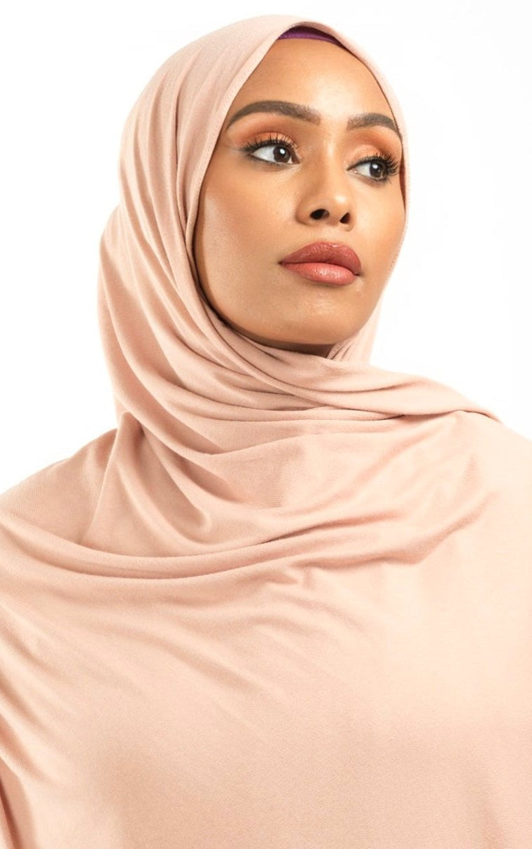 Blush Premium jersey hijab Kabayare