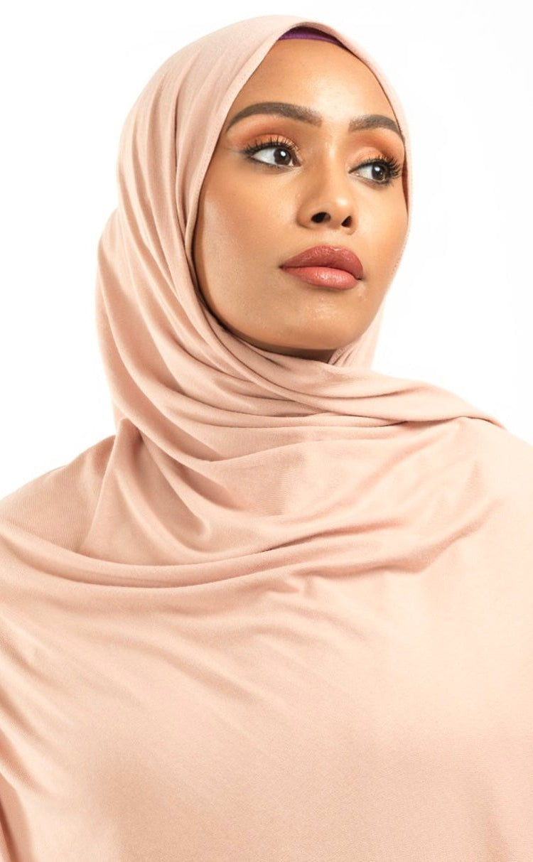 Blush Premium jersey hijab Kabayare