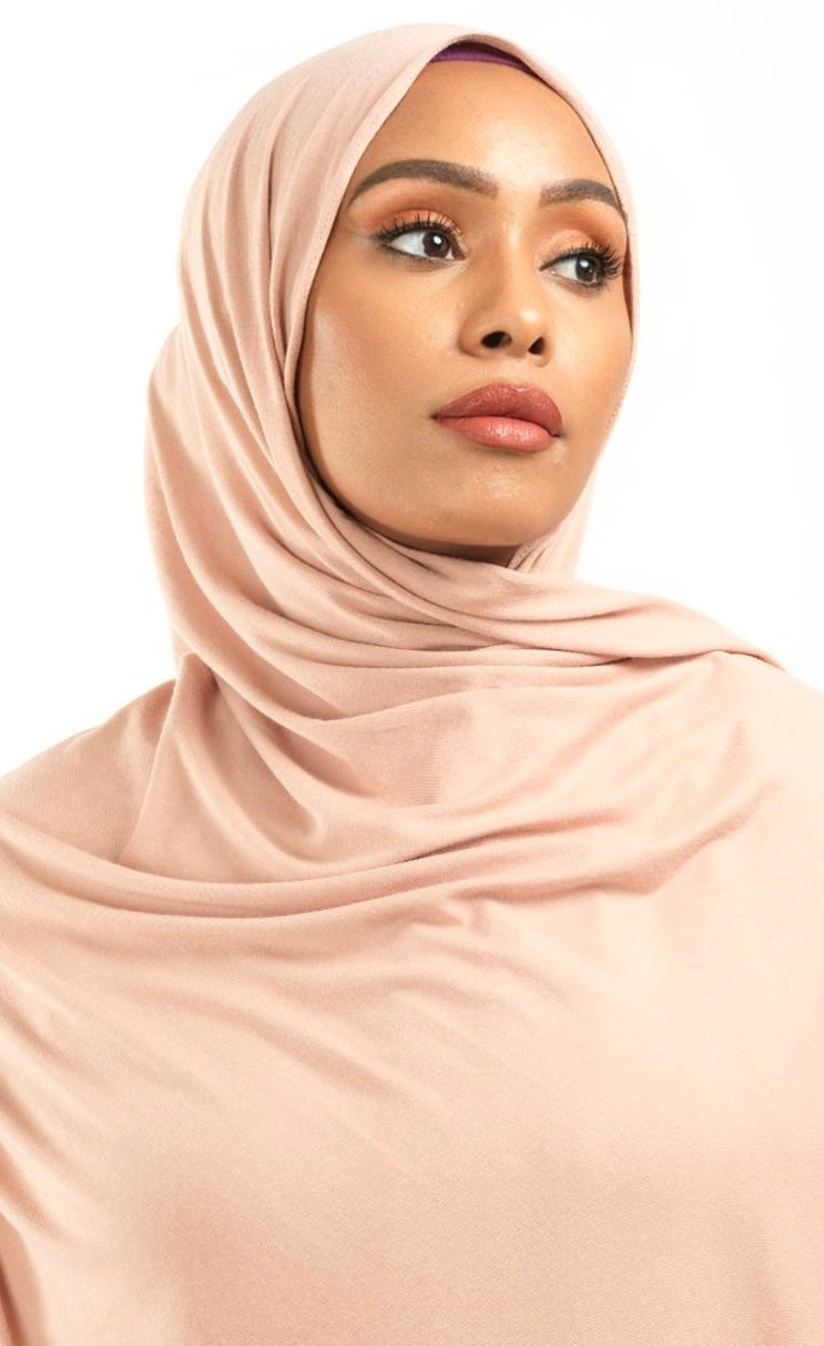 Blush Premium jersey hijab Kabayare