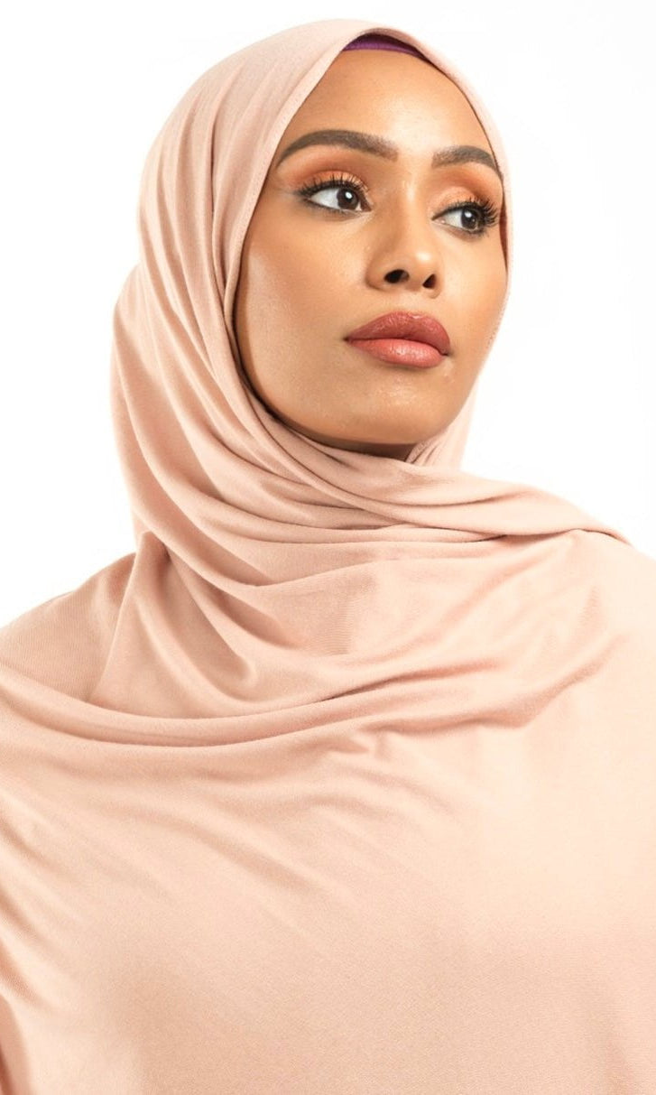 Blush Premium jersey hijab Kabayare