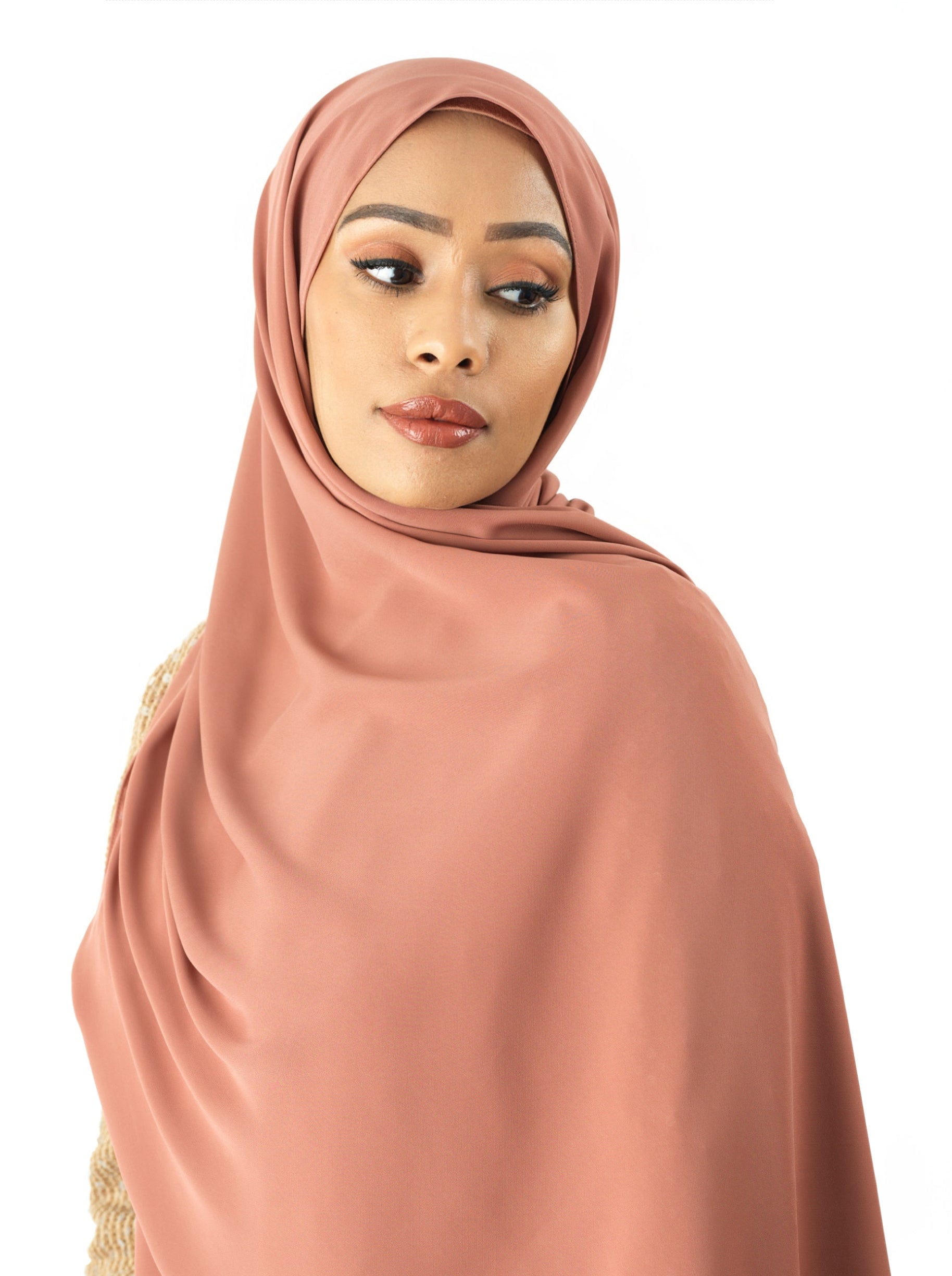 Blush Rose Korean Chiffon hijab Kabayare