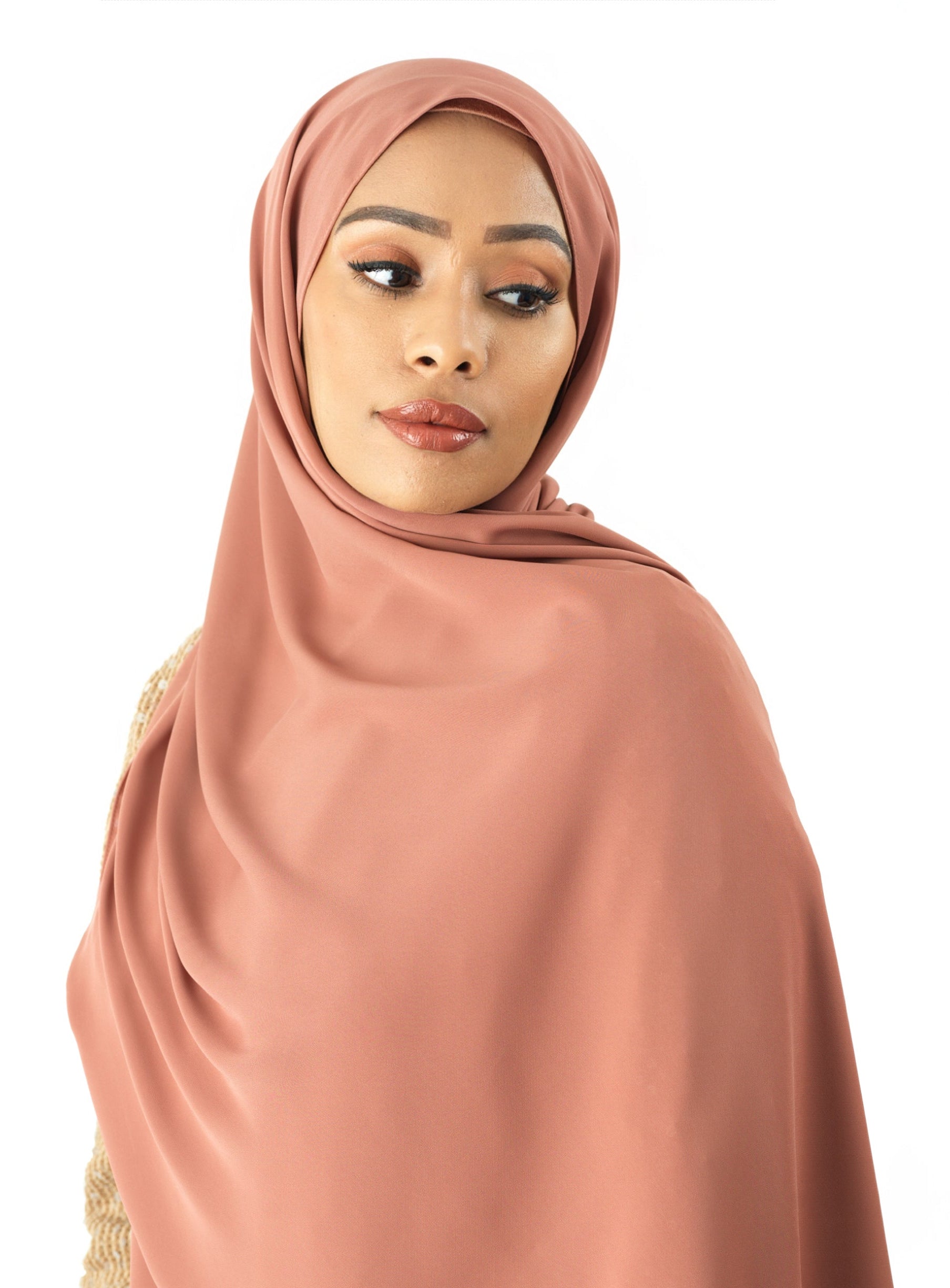 Blush Rose Korean Chiffon hijab Kabayare
