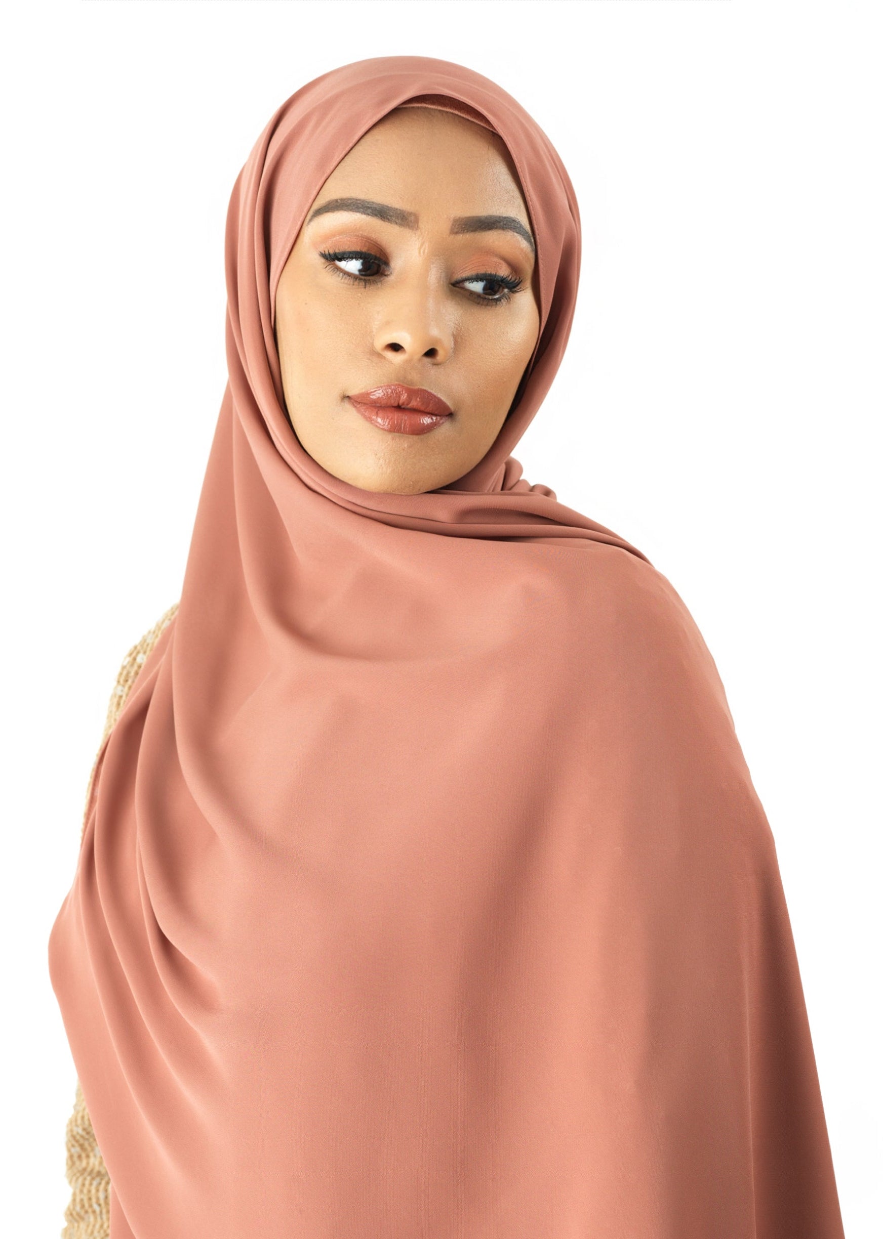 Blush Rose Korean Chiffon hijab Kabayare