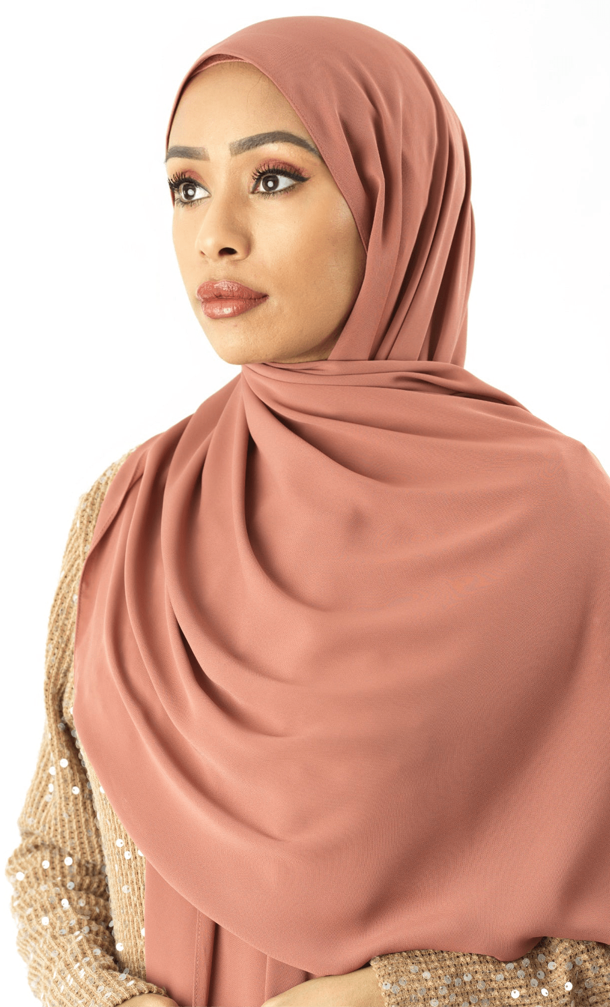 Blush Rose Korean Chiffon hijab Kabayare