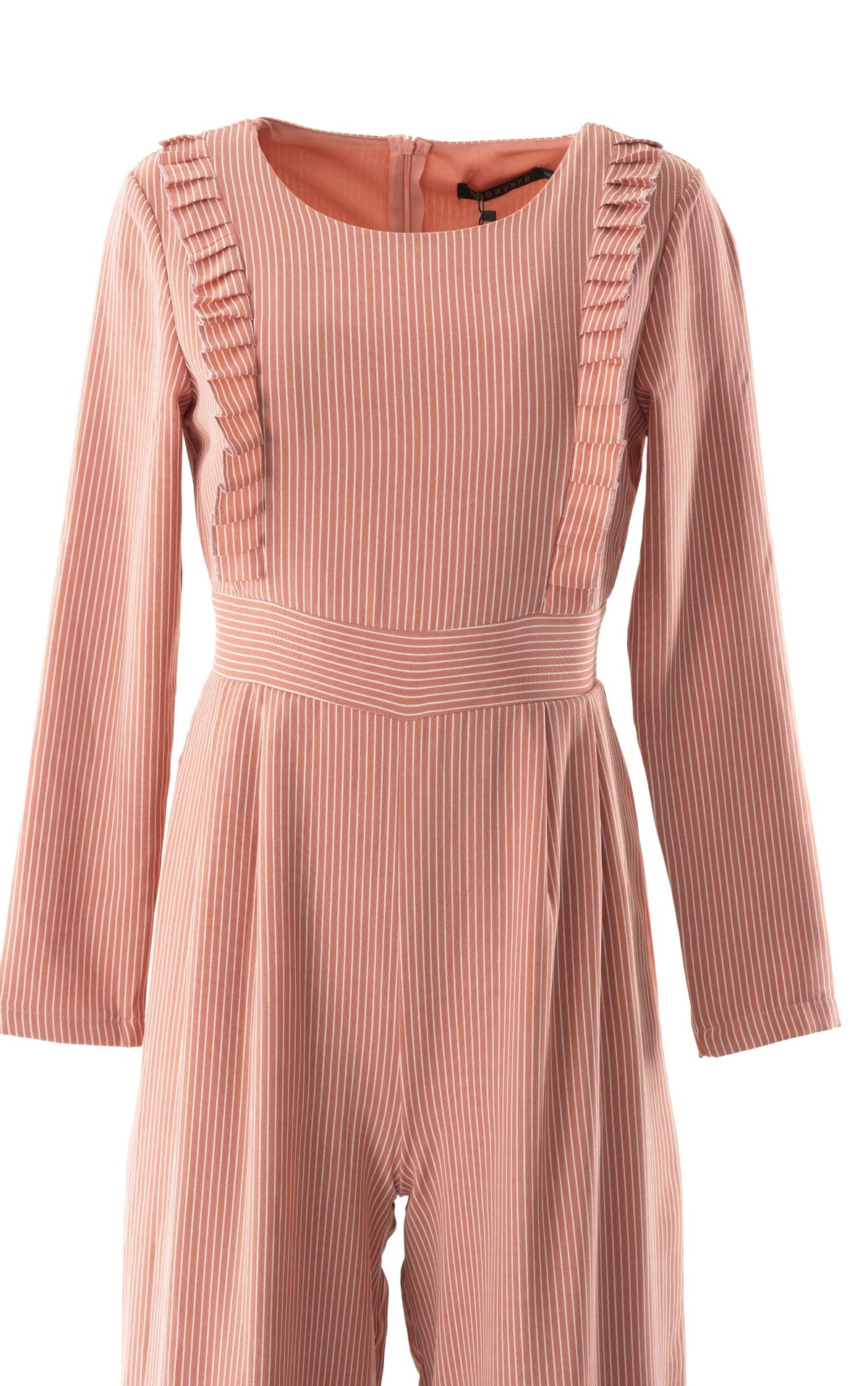 Blush stripes RUFFLES MODEST JUMPSUIT Kabayare