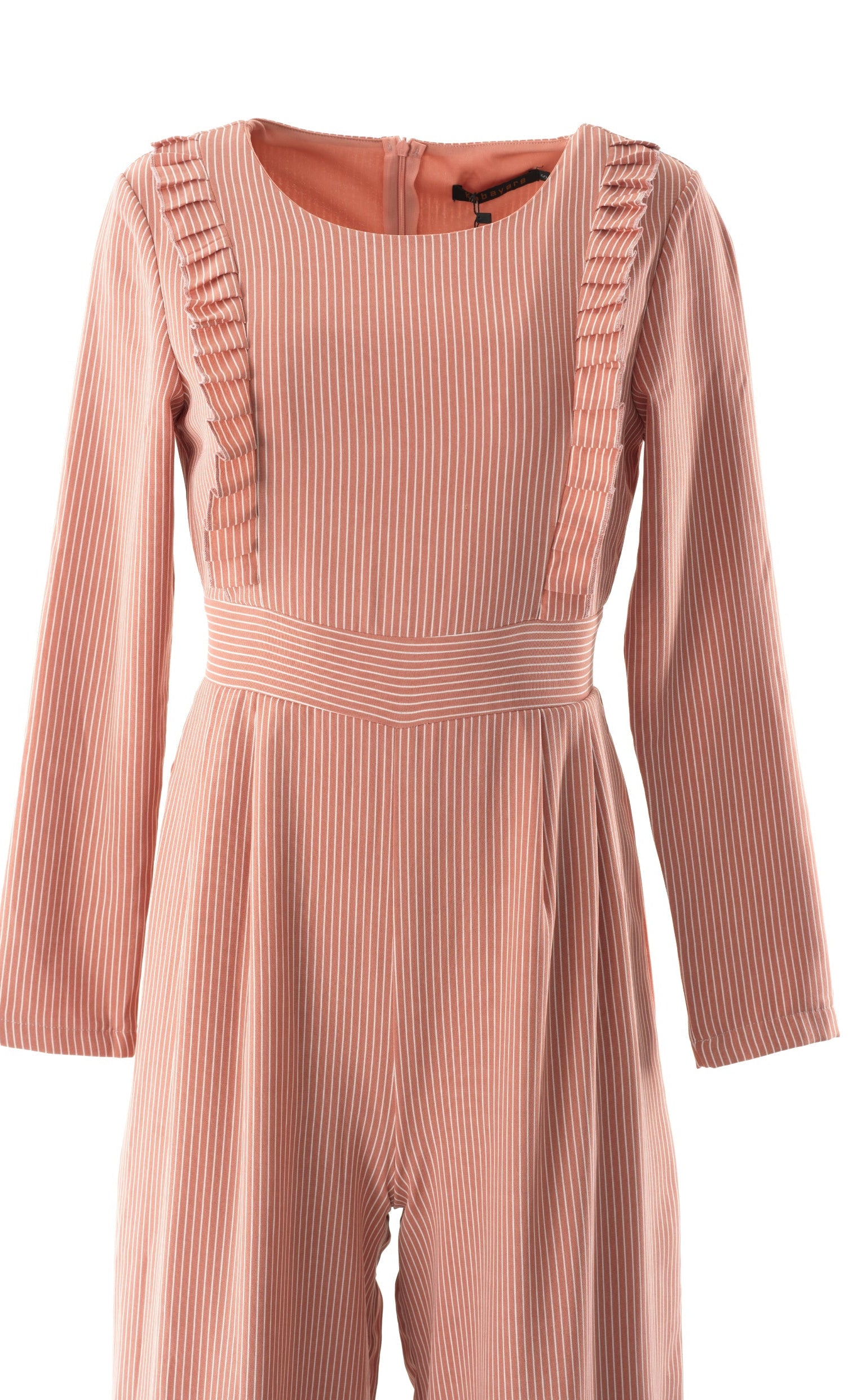 Blush stripes RUFFLES MODEST JUMPSUIT Kabayare