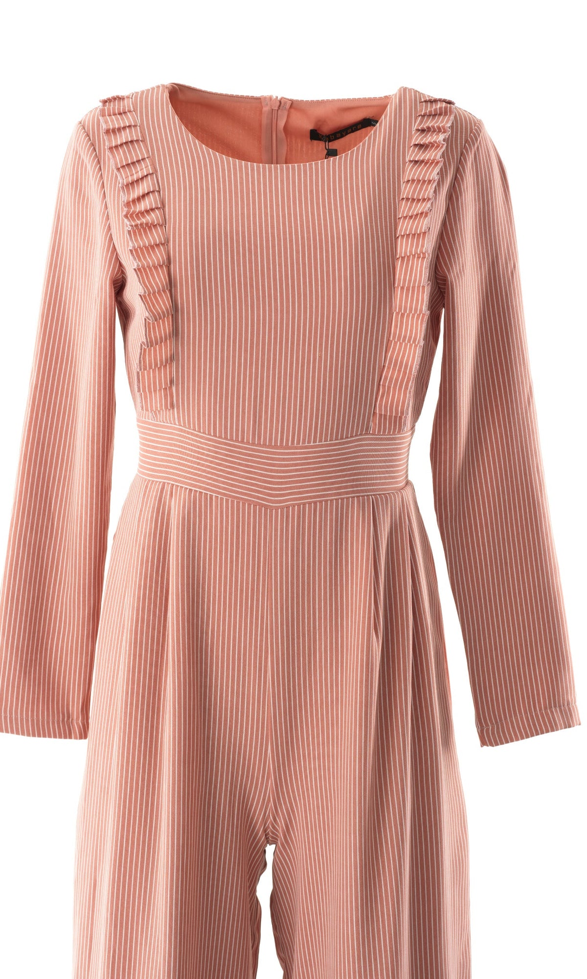Blush stripes RUFFLES MODEST JUMPSUIT Kabayare