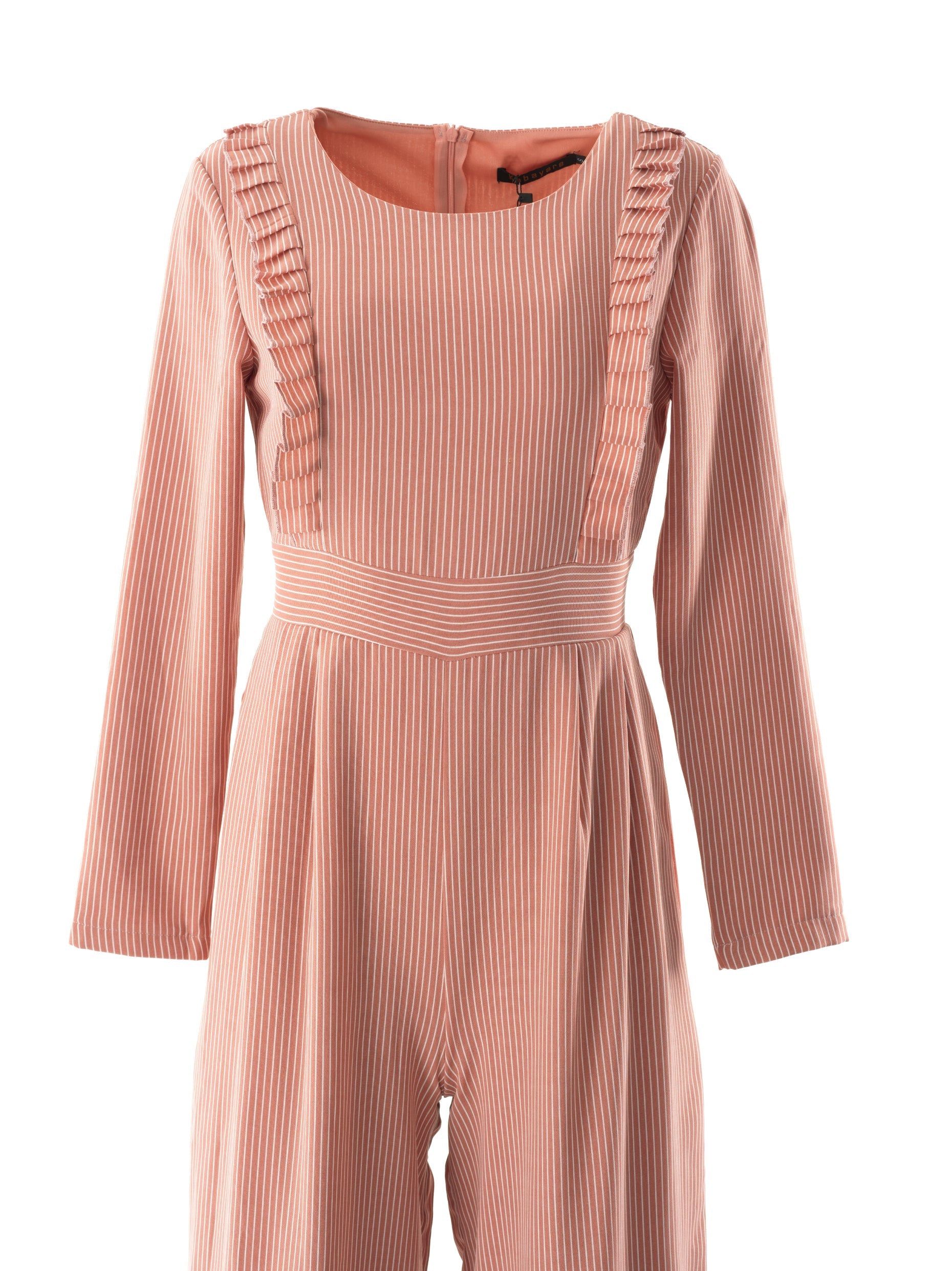 Blush stripes RUFFLES MODEST JUMPSUIT Kabayare