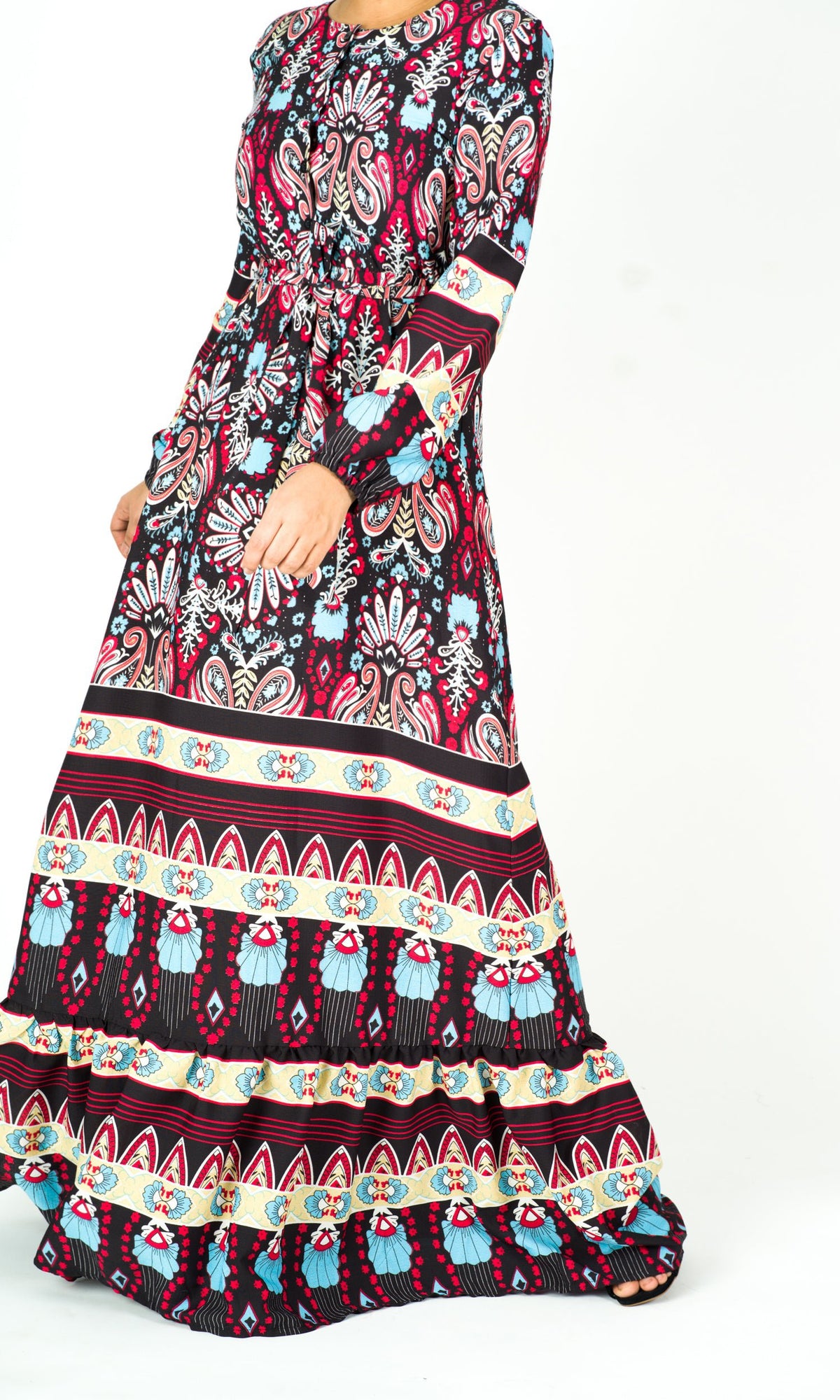 Boho Dream long sleeve maxi modest dress Kabayare
