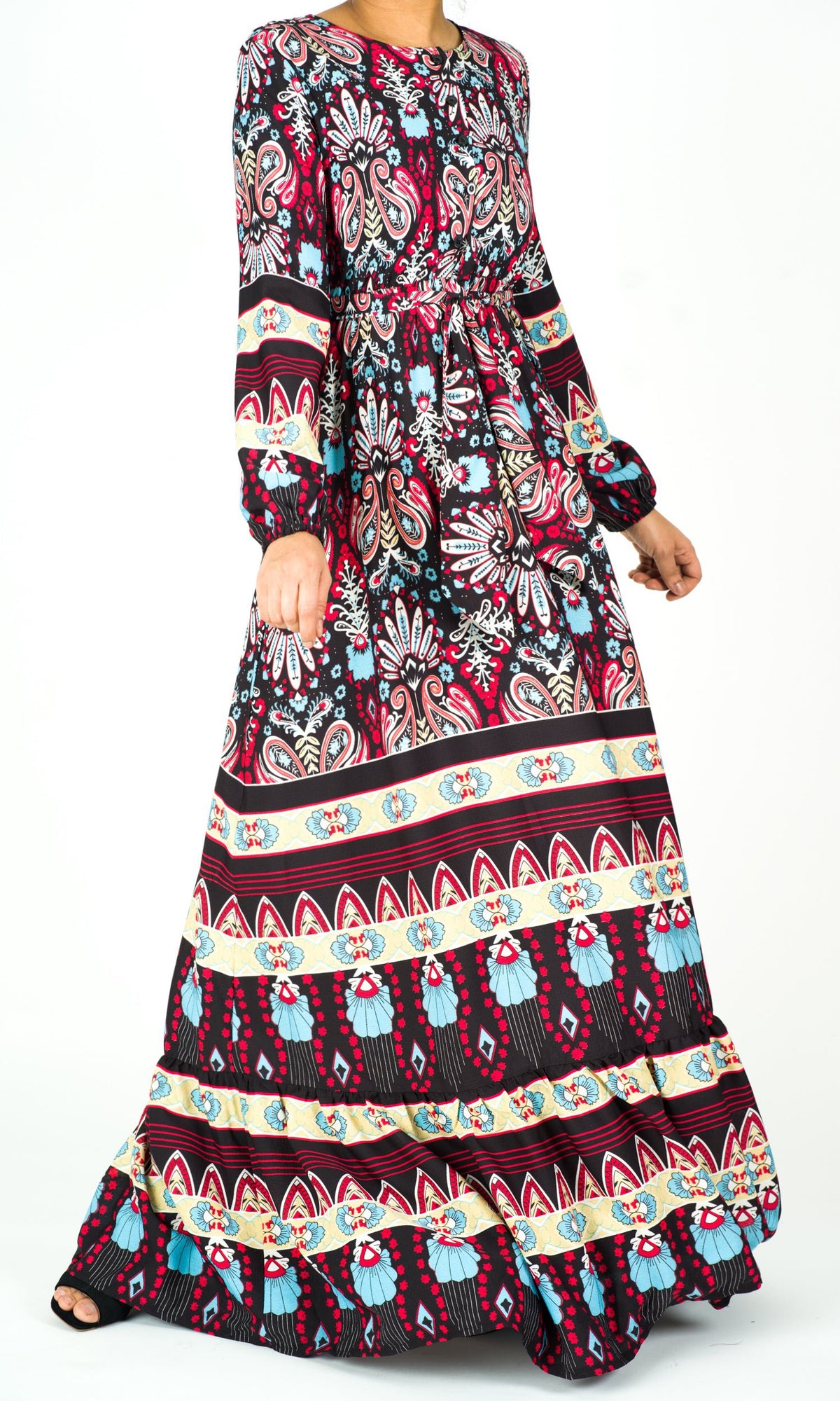 Boho Dream long sleeve maxi modest dress Kabayare