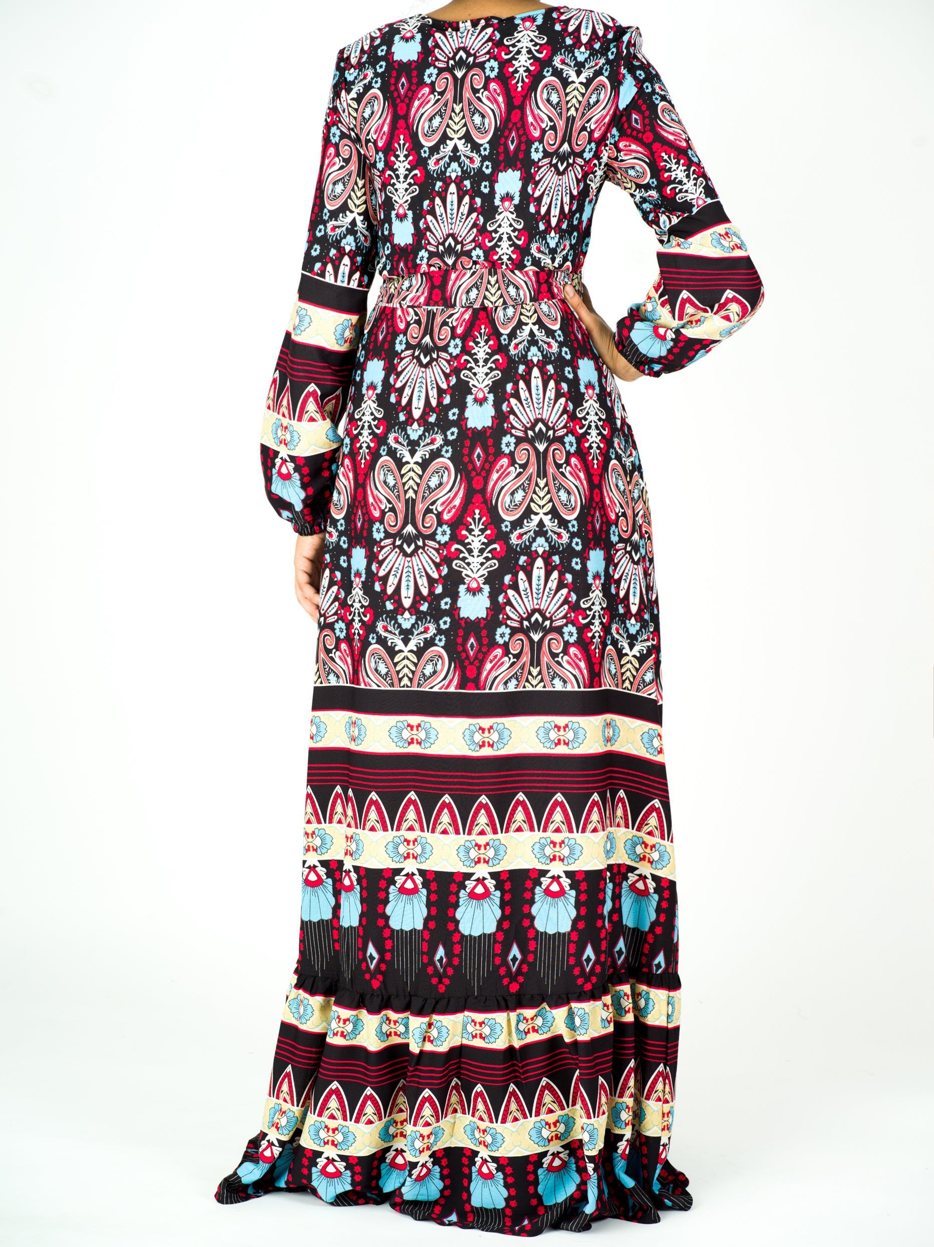 Boho Dream long sleeve maxi modest dress Kabayare