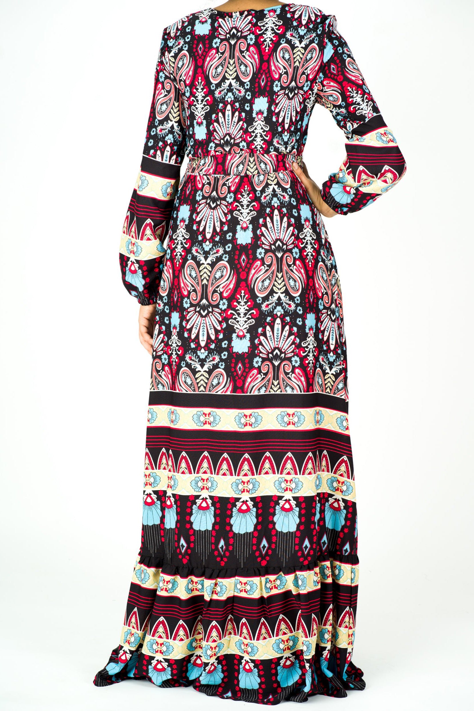 Boho Dream long sleeve maxi modest dress Kabayare