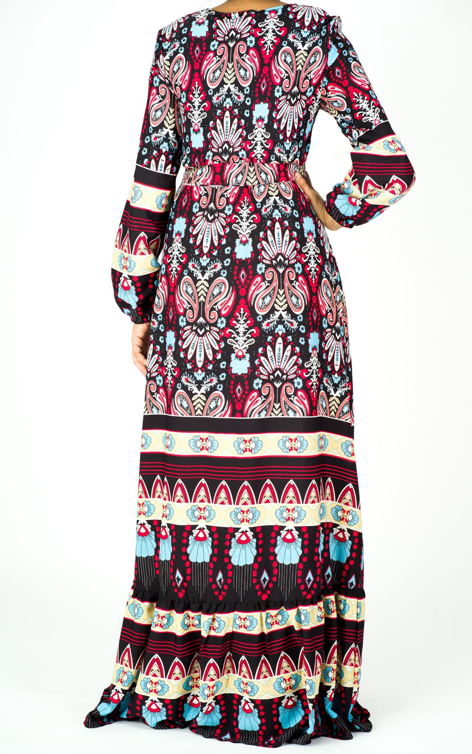 Boho Dream long sleeve maxi modest dress Kabayare
