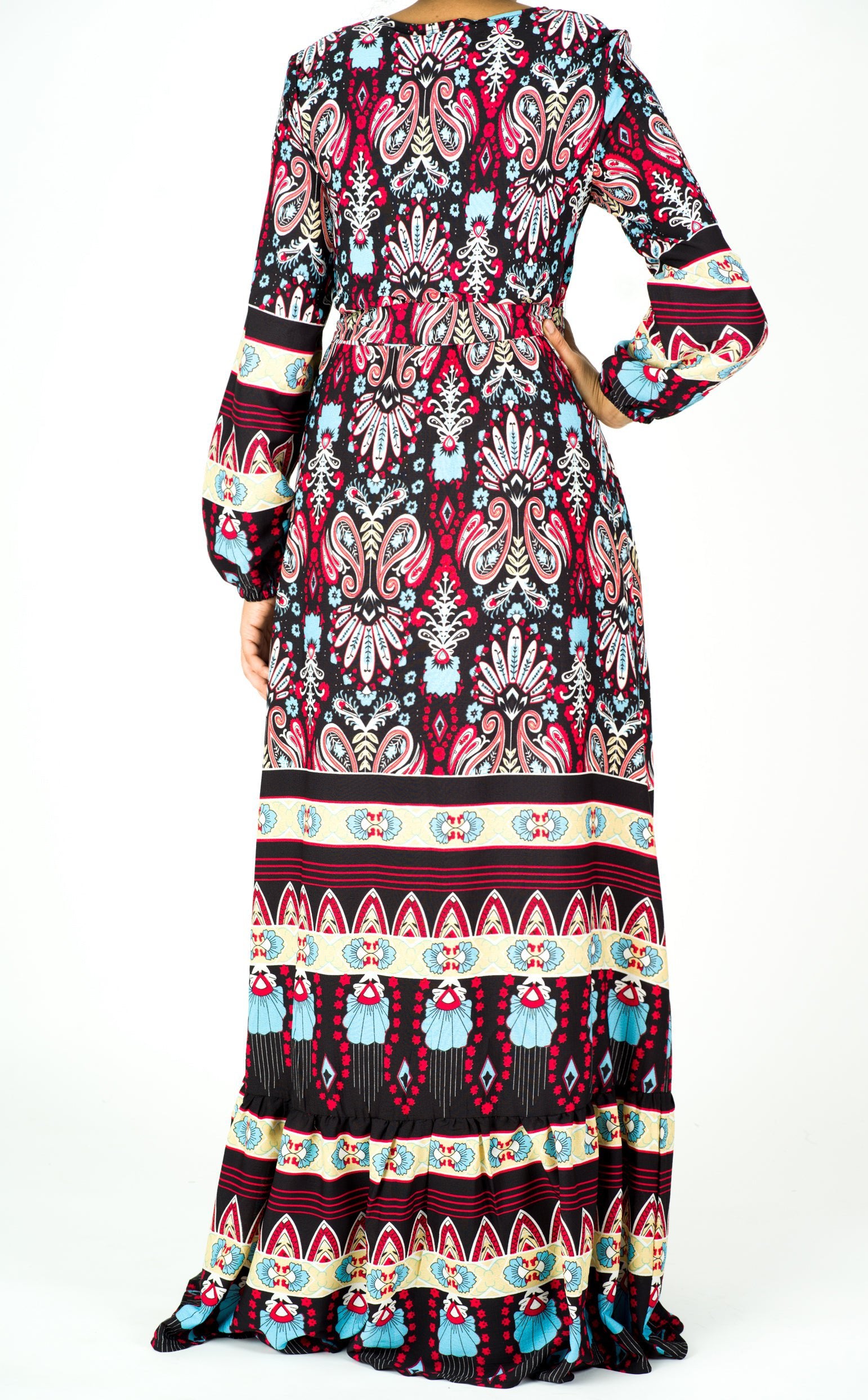 Boho Dream long sleeve maxi modest dress Kabayare