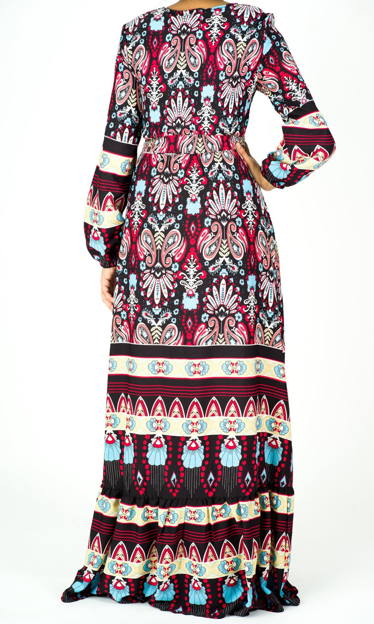 Boho Dream long sleeve maxi modest dress Kabayare