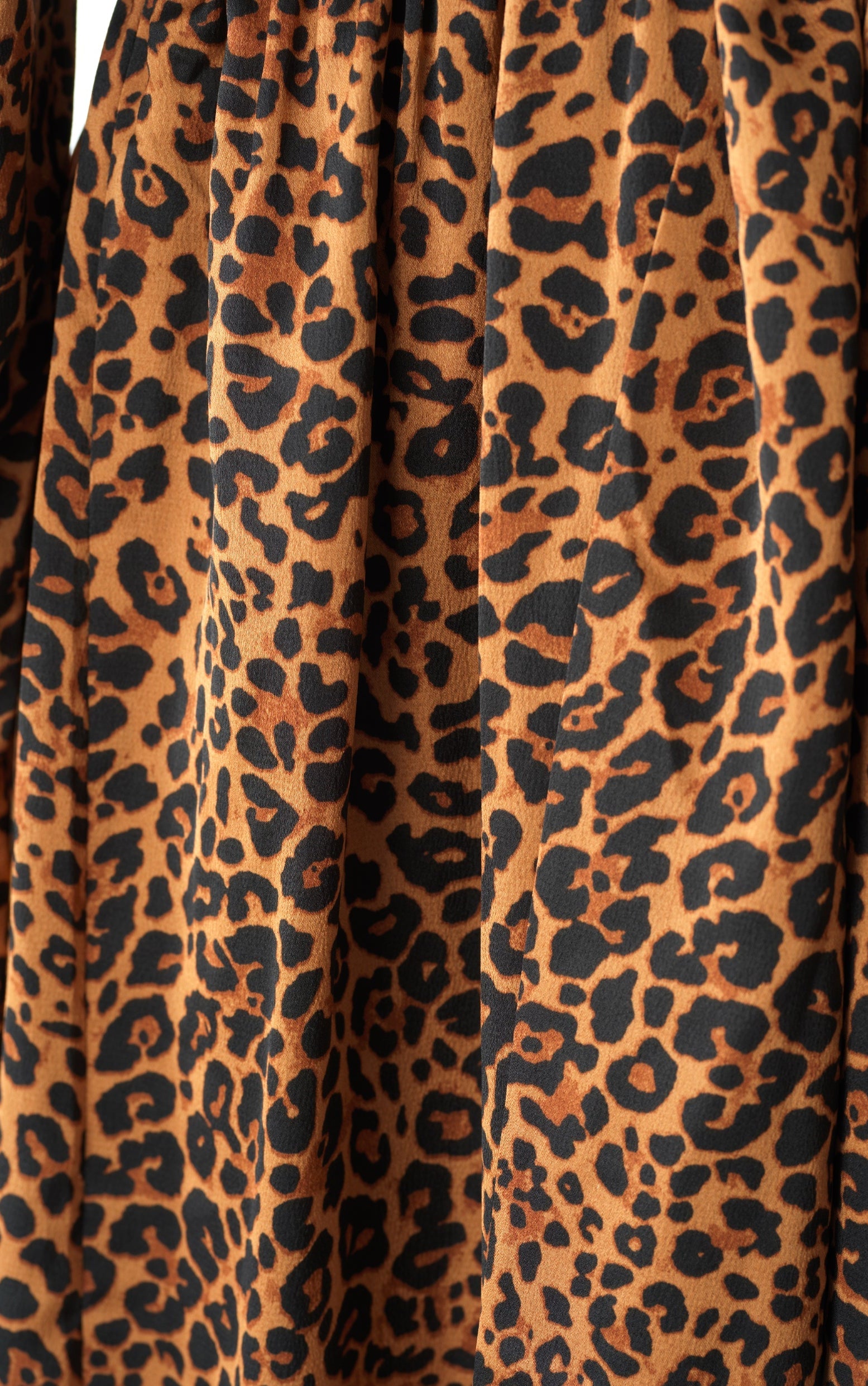Brown cheetah print satin maxi modest dress Kabayare