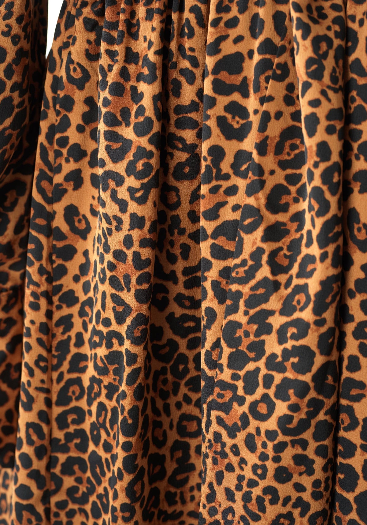 Brown cheetah print satin maxi modest dress Kabayare
