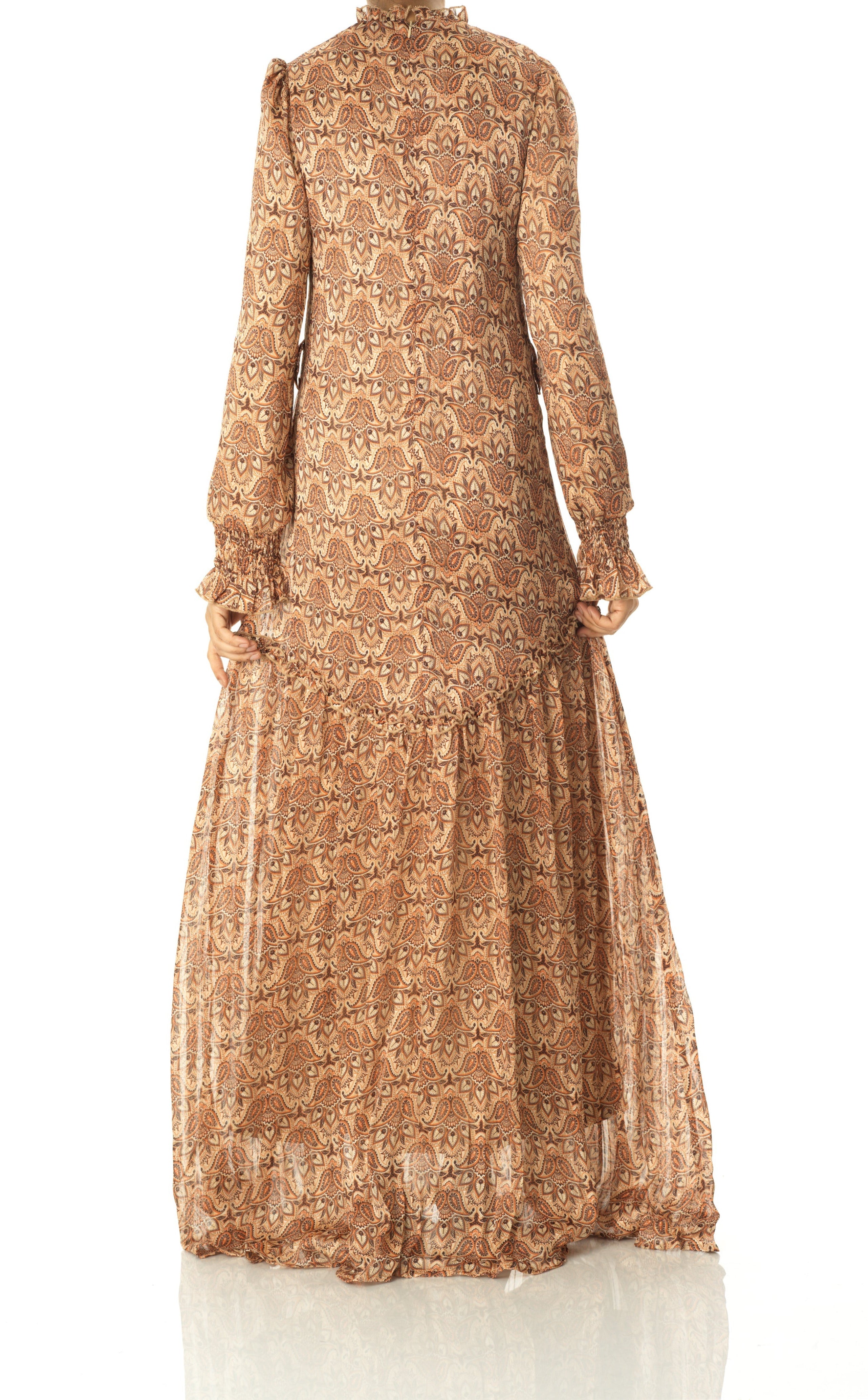 Brown sugar and Honey Marigold maxi dress Kabayare